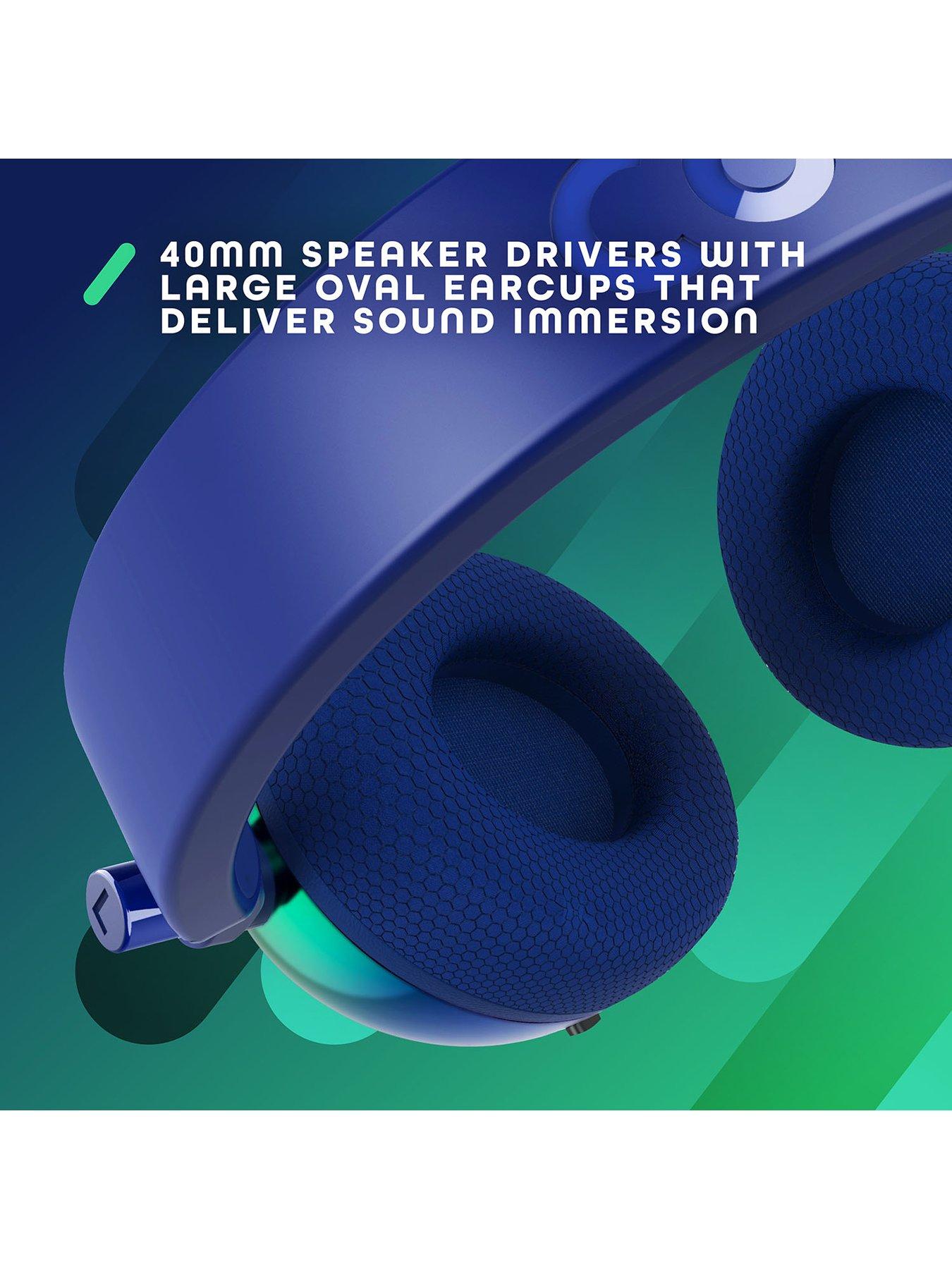 Image 3 of 7 of Stealth C6 STRIKE Gaming Headset for PS, XBOX, Switch, PC, Mobile and Tablet - Green/Blue