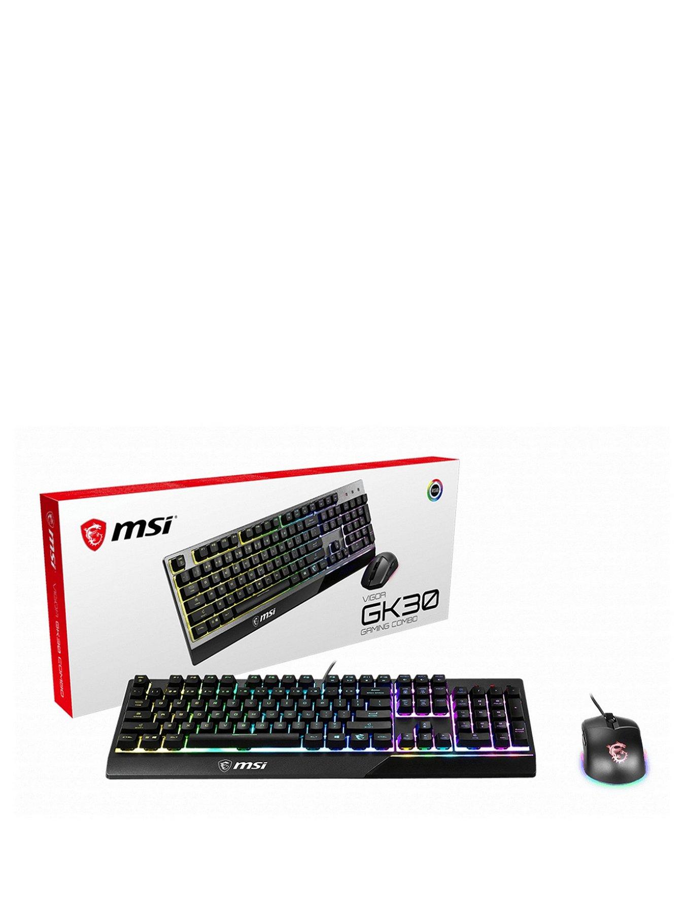 Image 1 of 5 of MSI VIGOR GK30 COMBO RGB Keyboard + Clutch GM11 Mouse Black