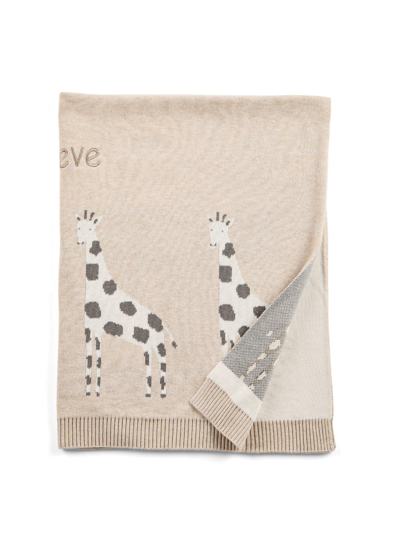 Image 3 of 4 of Mamas & Papas Knitted Blanket - Giraffe Oatmeal
