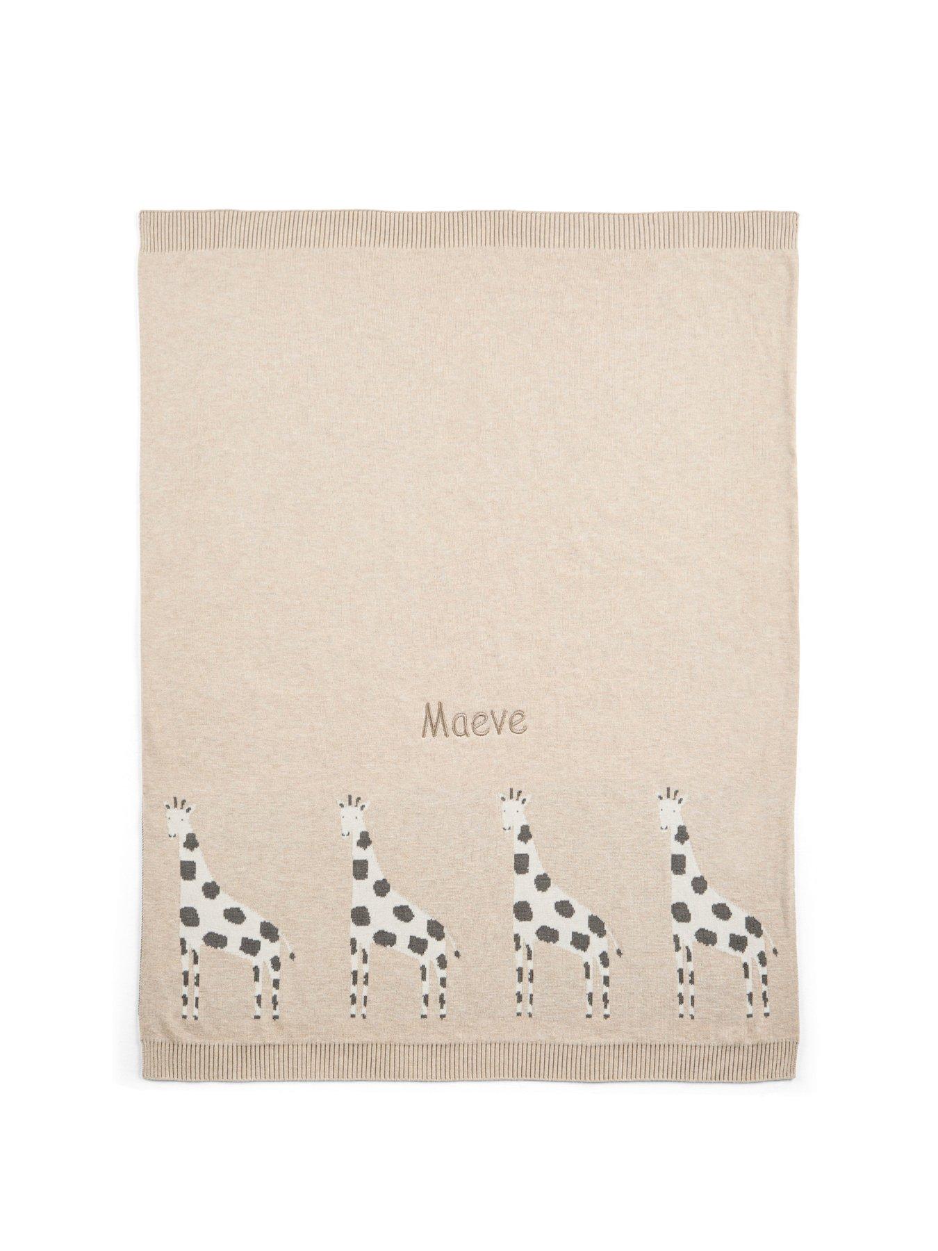 Image 4 of 4 of Mamas & Papas Knitted Blanket - Giraffe Oatmeal