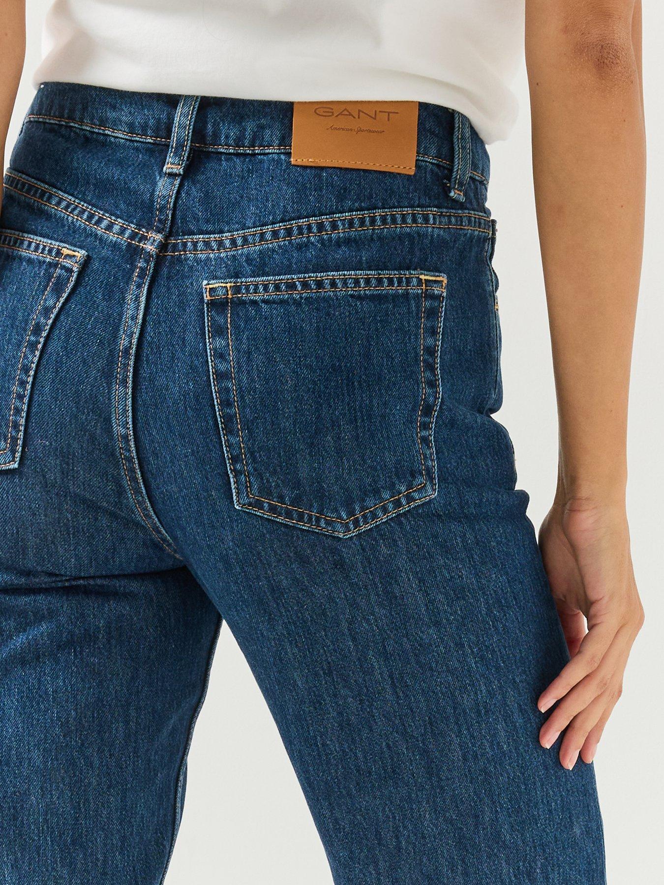 Image 4 of 5 of GANT Gant Womens Relaxed Double Button Jeans