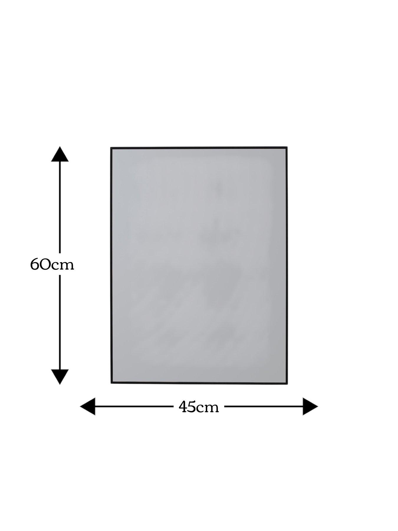 Image 4 of 4 of Showerdrape Showerdrape Bayswarer Brushed Black Framed Rectangular Mirror 60x45cm