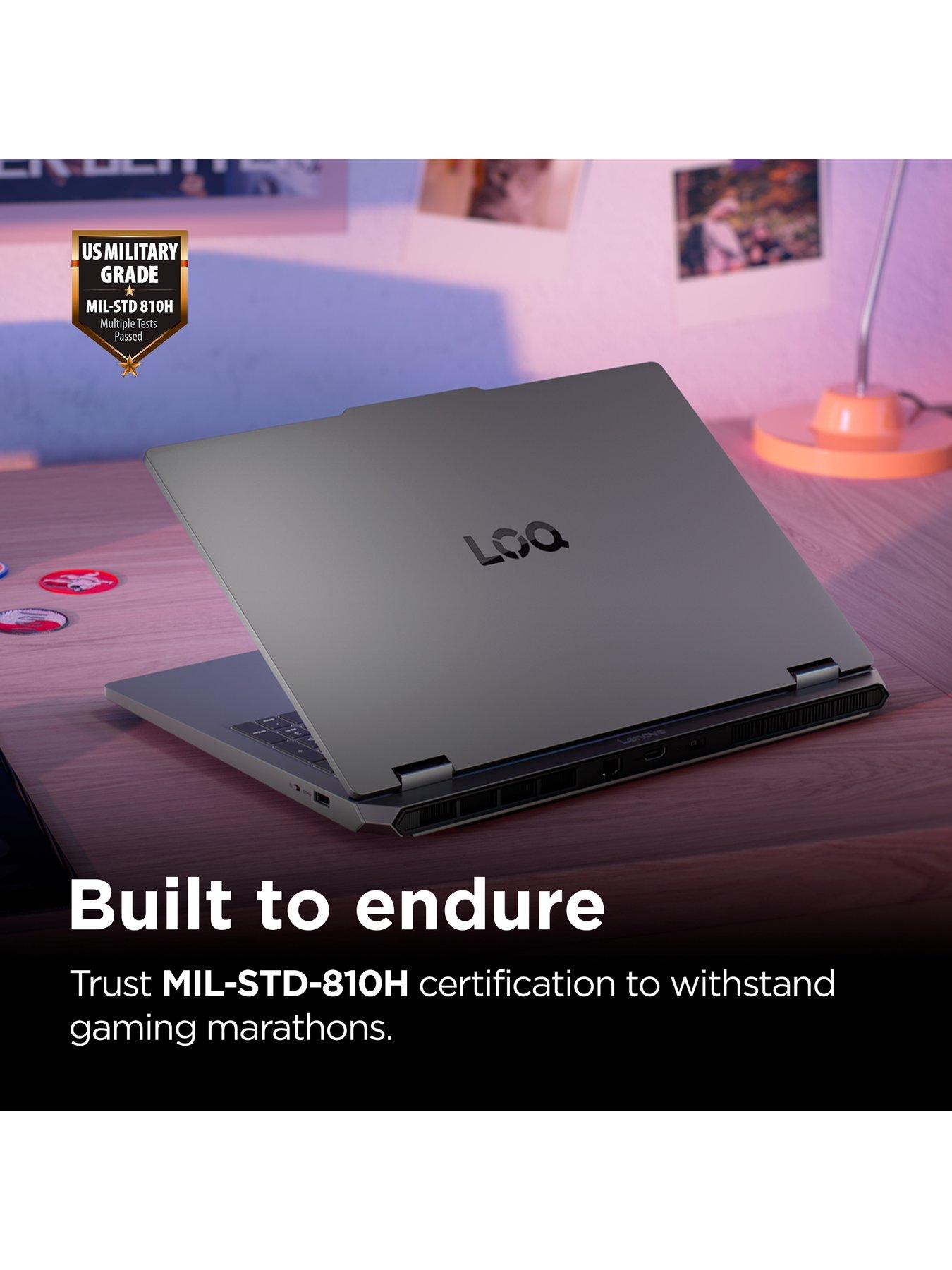 Image 2 of 7 of Lenovo LOQ Essential 15IRX11 15.6in Gaming Laptop - GeForce RTX 5050 - Intel Core i7 - 16GB RAM - 512GB SSD - FHD IPS 144Hz - Grey
