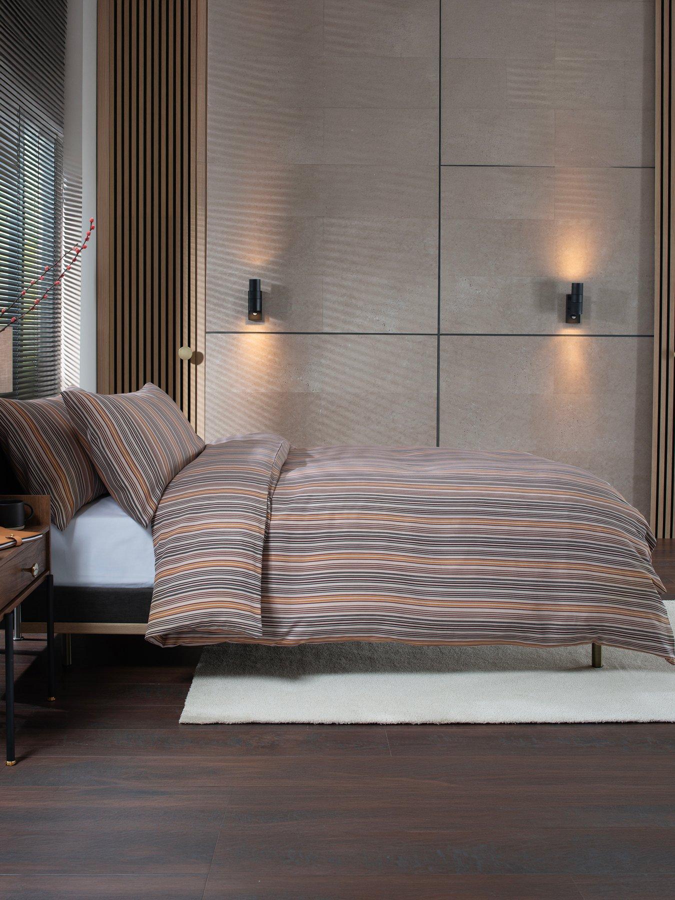 Image 1 of 4 of Studio 1846 Fine Stripe Double Duvet Set