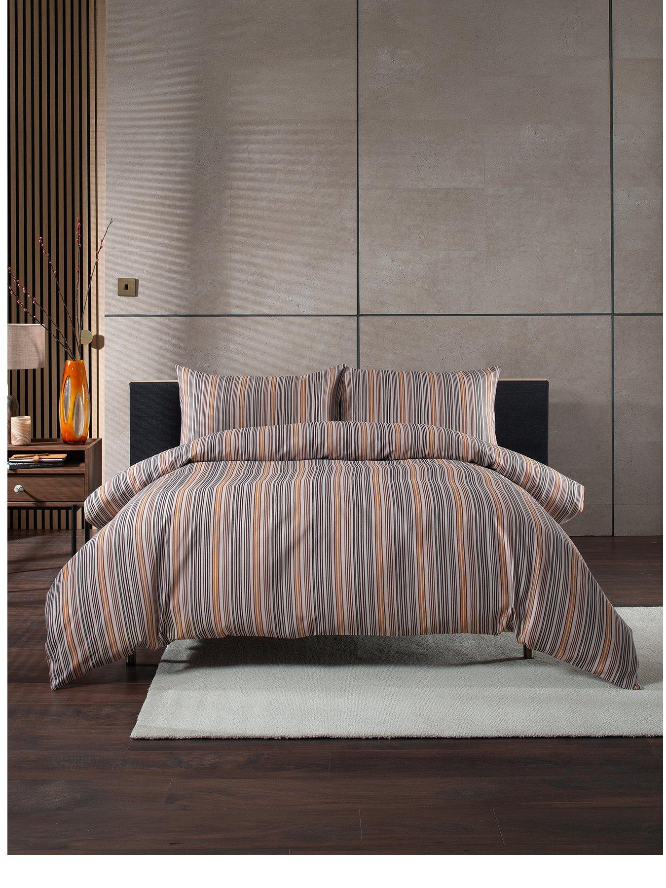 Image 2 of 4 of Studio 1846 Fine Stripe Double Duvet Set