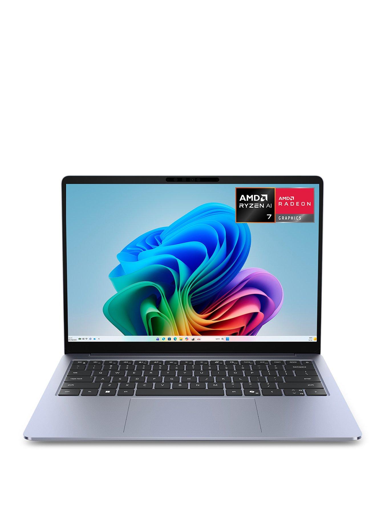 Image 1 of 7 of Dell 14S Laptop DS14265 - Copilot+ PC - AMD Ryzen AI 7, 16GB RAM, 512GB SSD, 14in FHD+, Blue - No Power Adaptor Included
