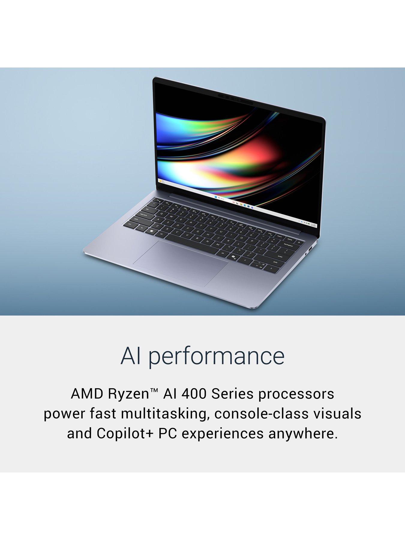 Image 2 of 7 of Dell 14S Laptop DS14265 - Copilot+ PC - AMD Ryzen AI 7, 16GB RAM, 512GB SSD, 14in FHD+, Blue - No Power Adaptor Included