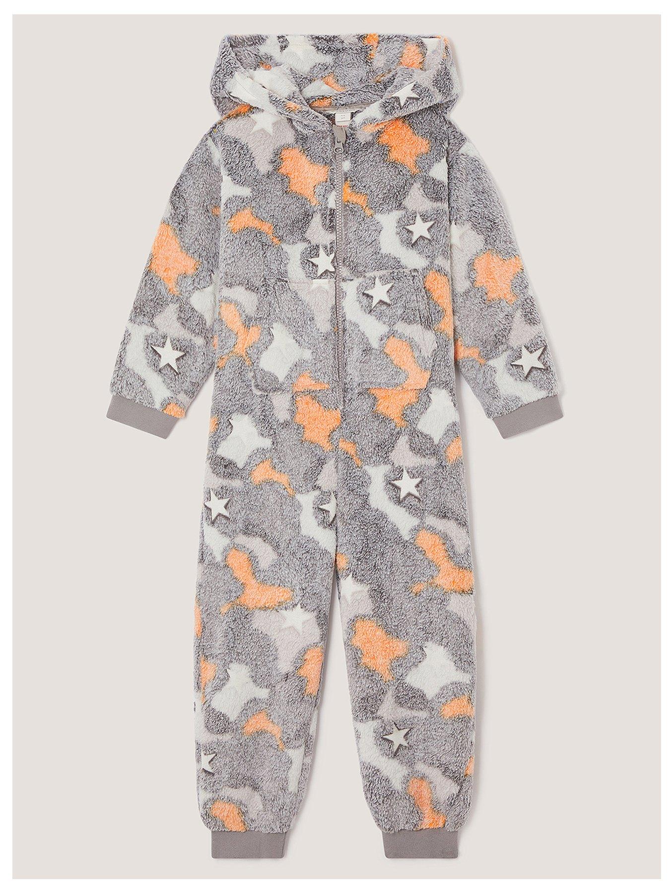 Monsoon Boys Glow In The Dark Abstract Camo All In One - Grey