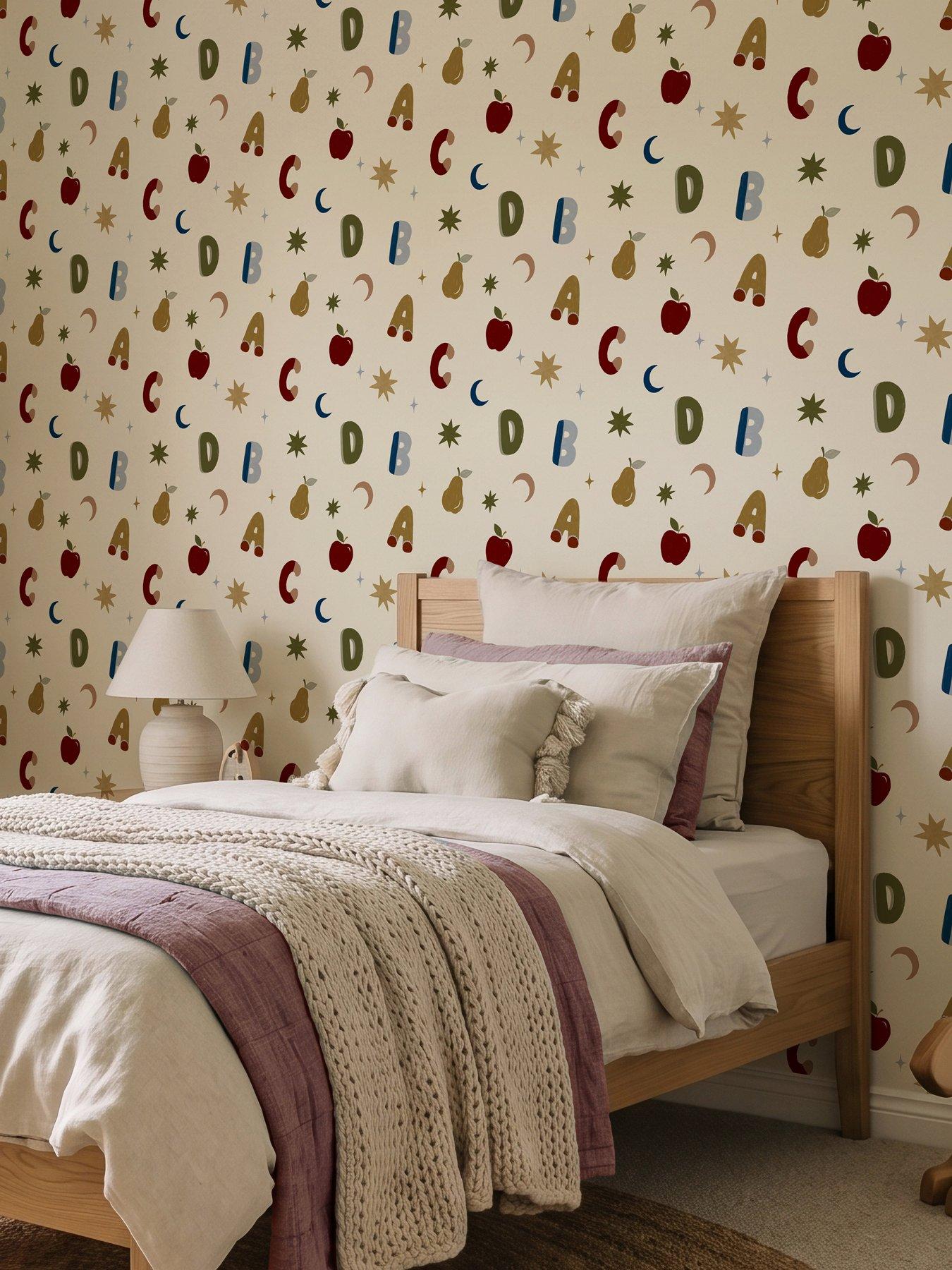 Image 1 of 5 of ARTHOUSE Alphafruit Cream,Yellow & Olive Wallpaper