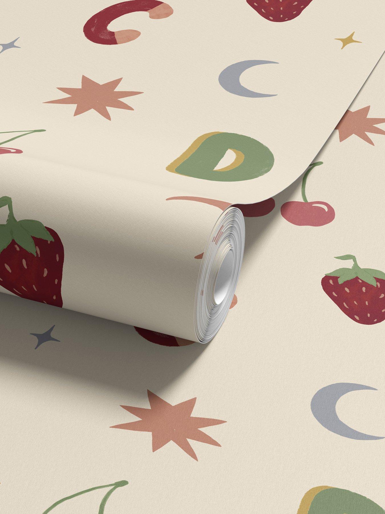 Image 2 of 4 of ARTHOUSE Alphafruit Blush Pink & Sage Wallpaper