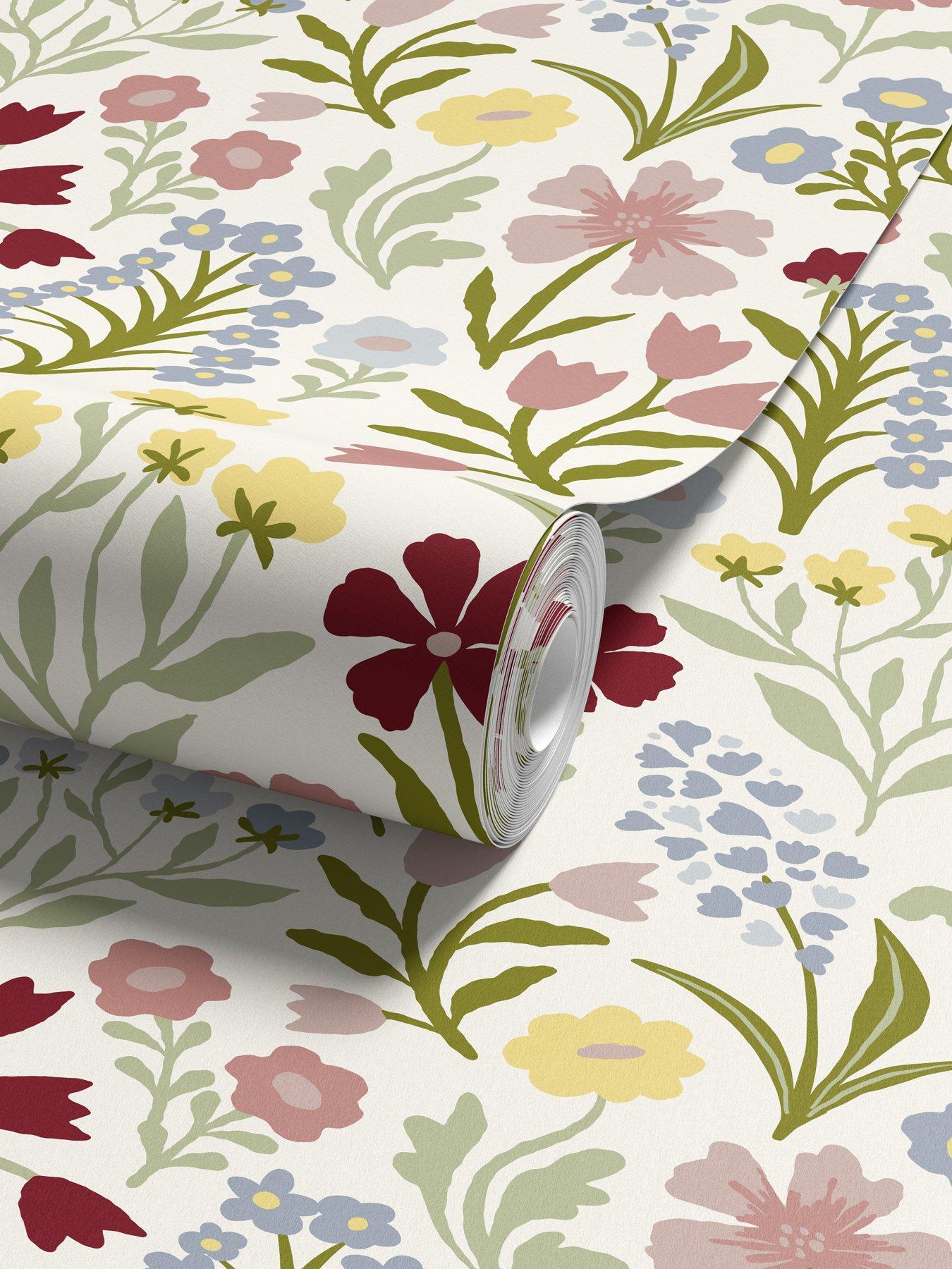 Image 2 of 4 of ARTHOUSE Pretty Meadow Natural & Mulitcolour Wallpaper