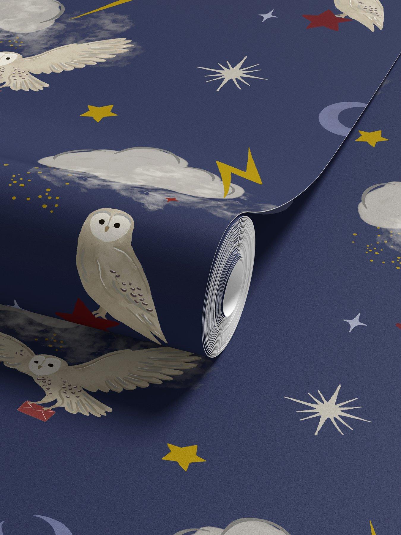 Image 2 of 5 of ARTHOUSE Mystical Flight Navy Blue Wallpaper
