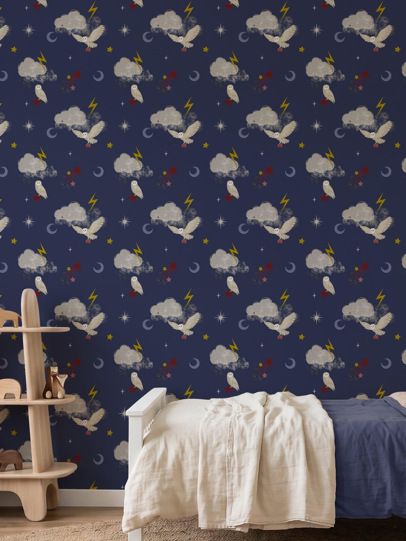 Image 4 of 5 of ARTHOUSE Mystical Flight Navy Blue Wallpaper