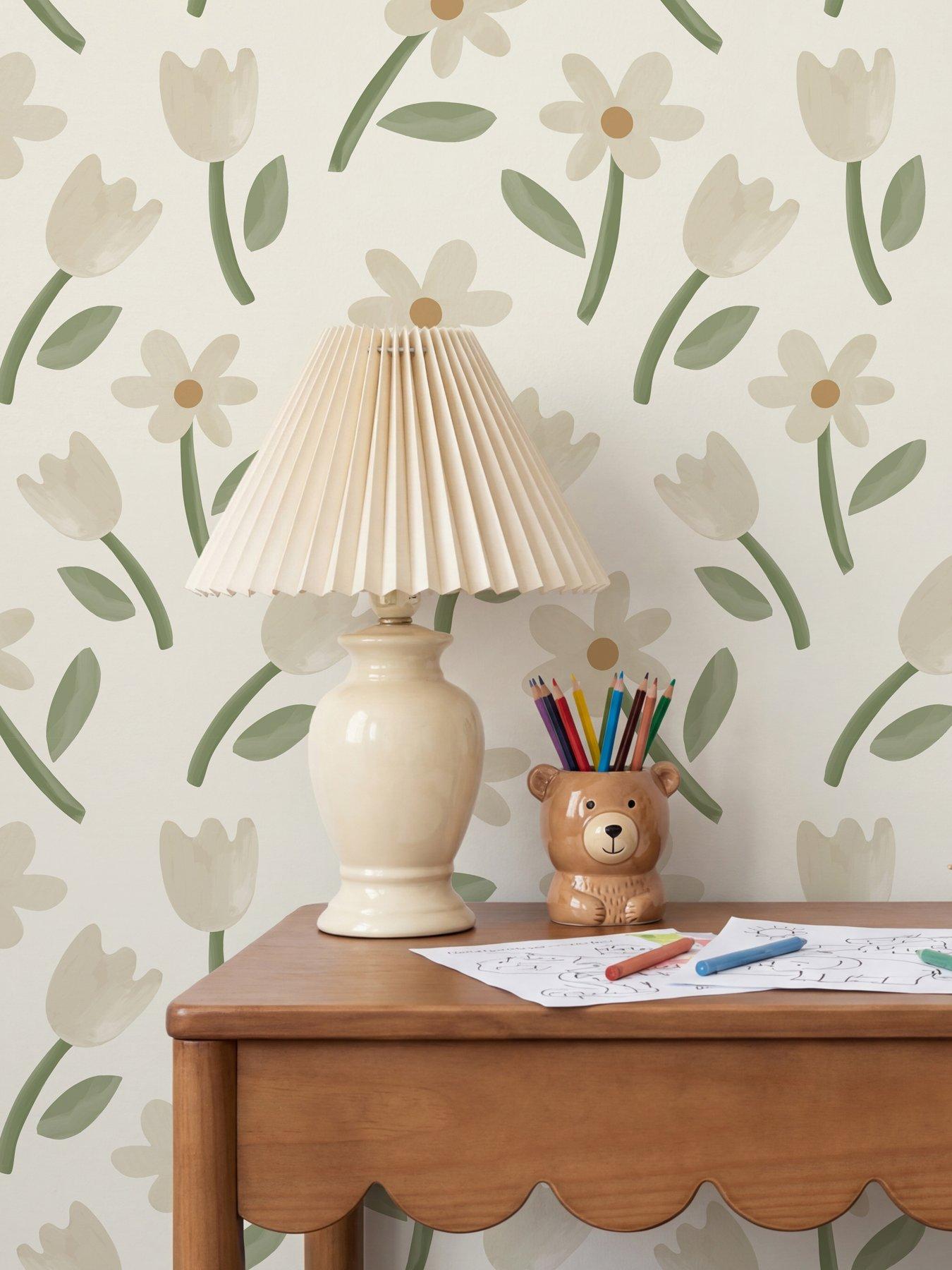 Image 1 of 4 of ARTHOUSE Spring Cascade Cream & Sage Green Wallpaper