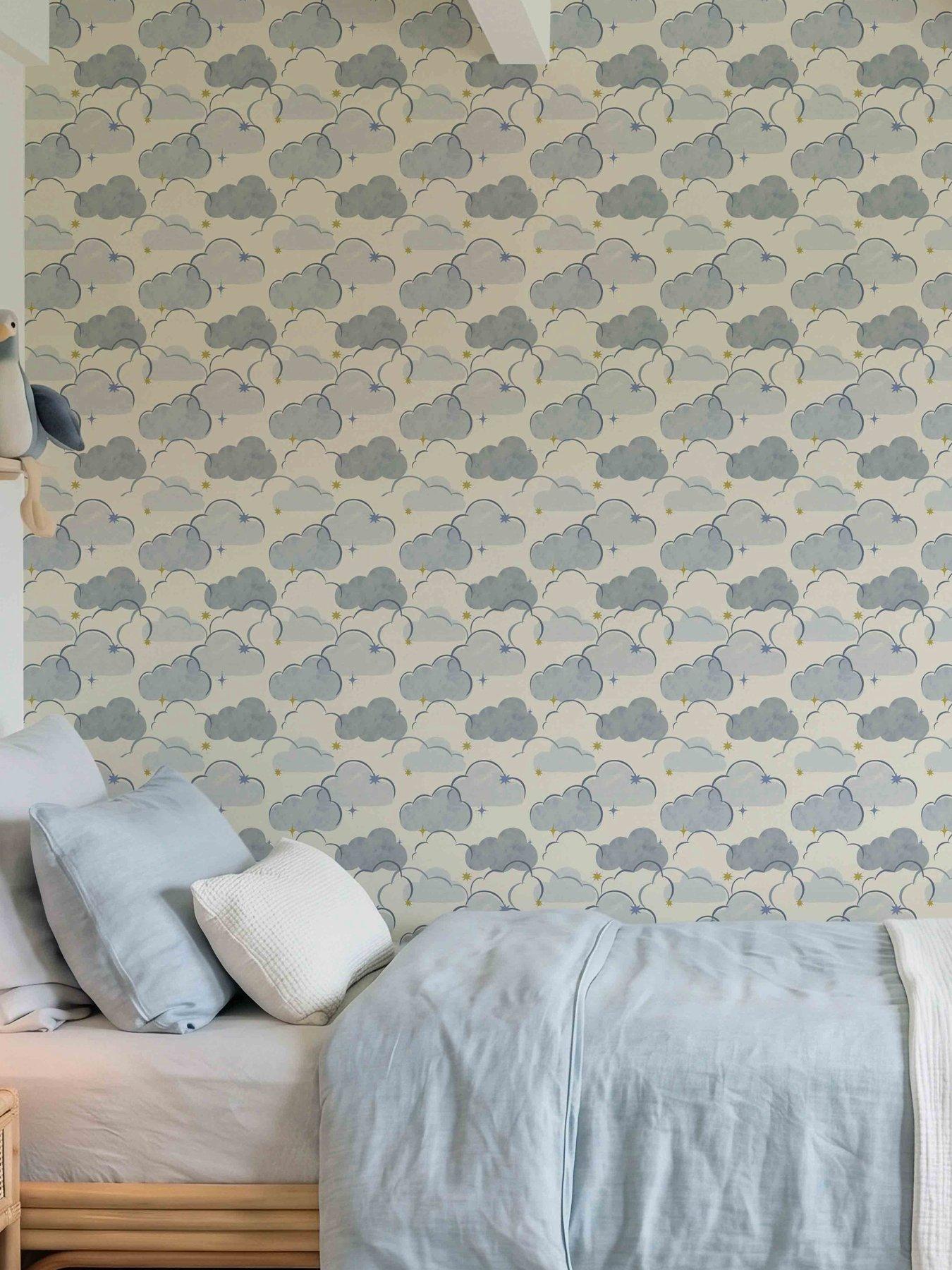 Image 1 of 4 of ARTHOUSE Every Cloud Blue Wallpaper
