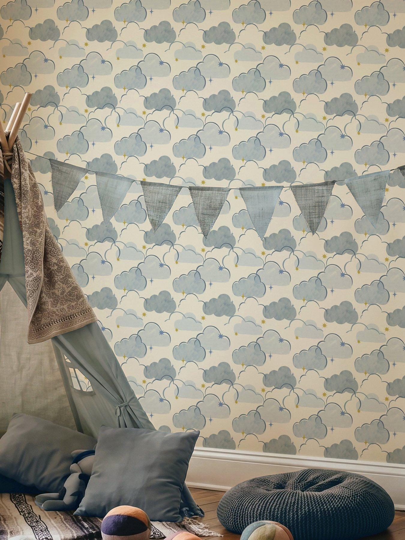 Image 3 of 4 of ARTHOUSE Every Cloud Blue Wallpaper