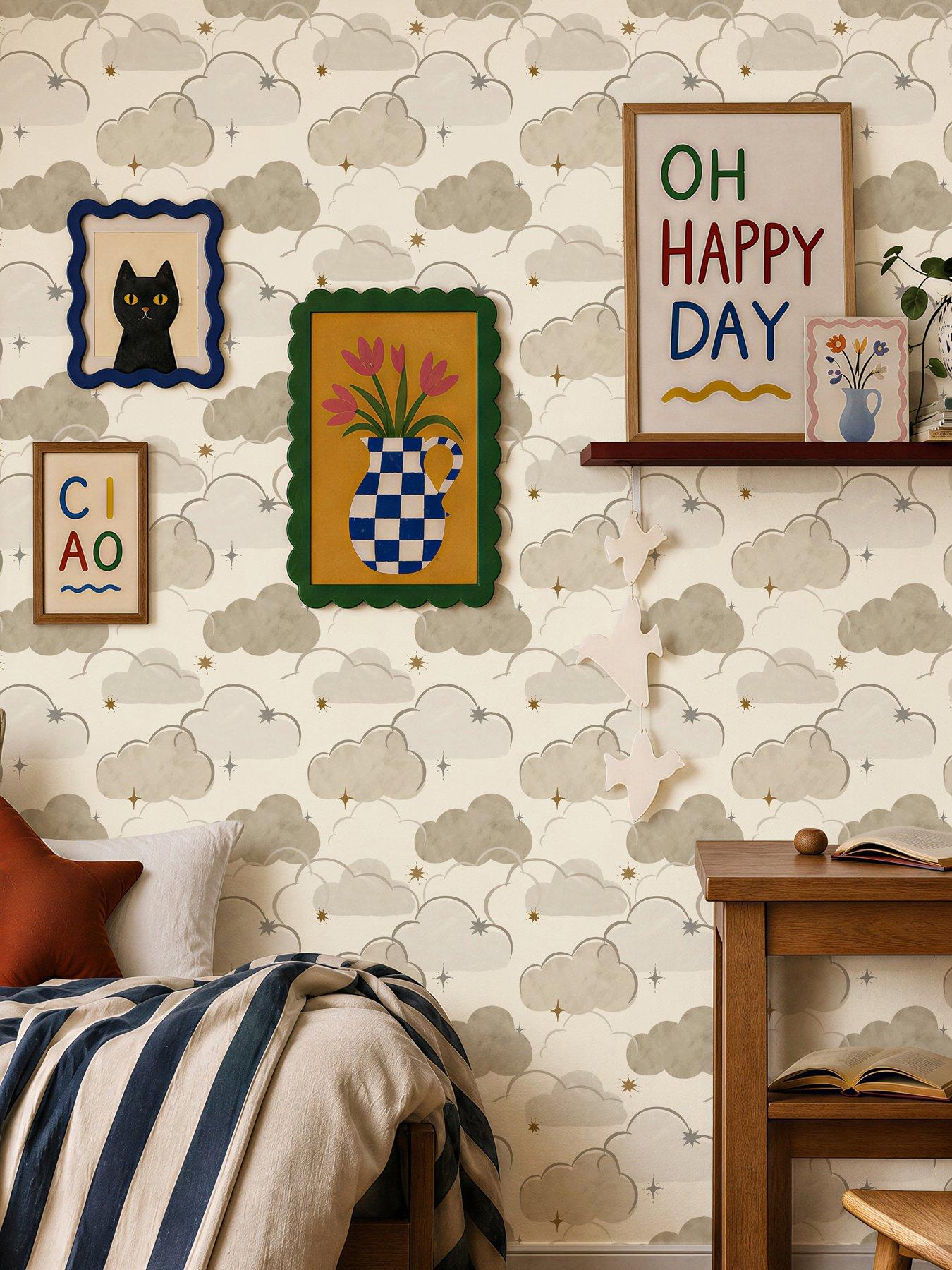 Image 1 of 5 of ARTHOUSE Every Cloud Beige Wallpaper