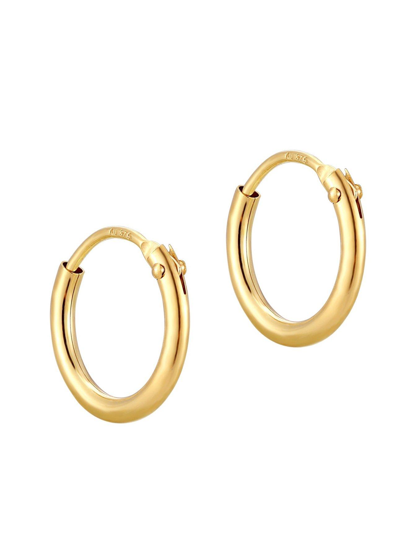 Image 3 of 5 of Seol + Gold 9ct Solid Gold Plain Hoops