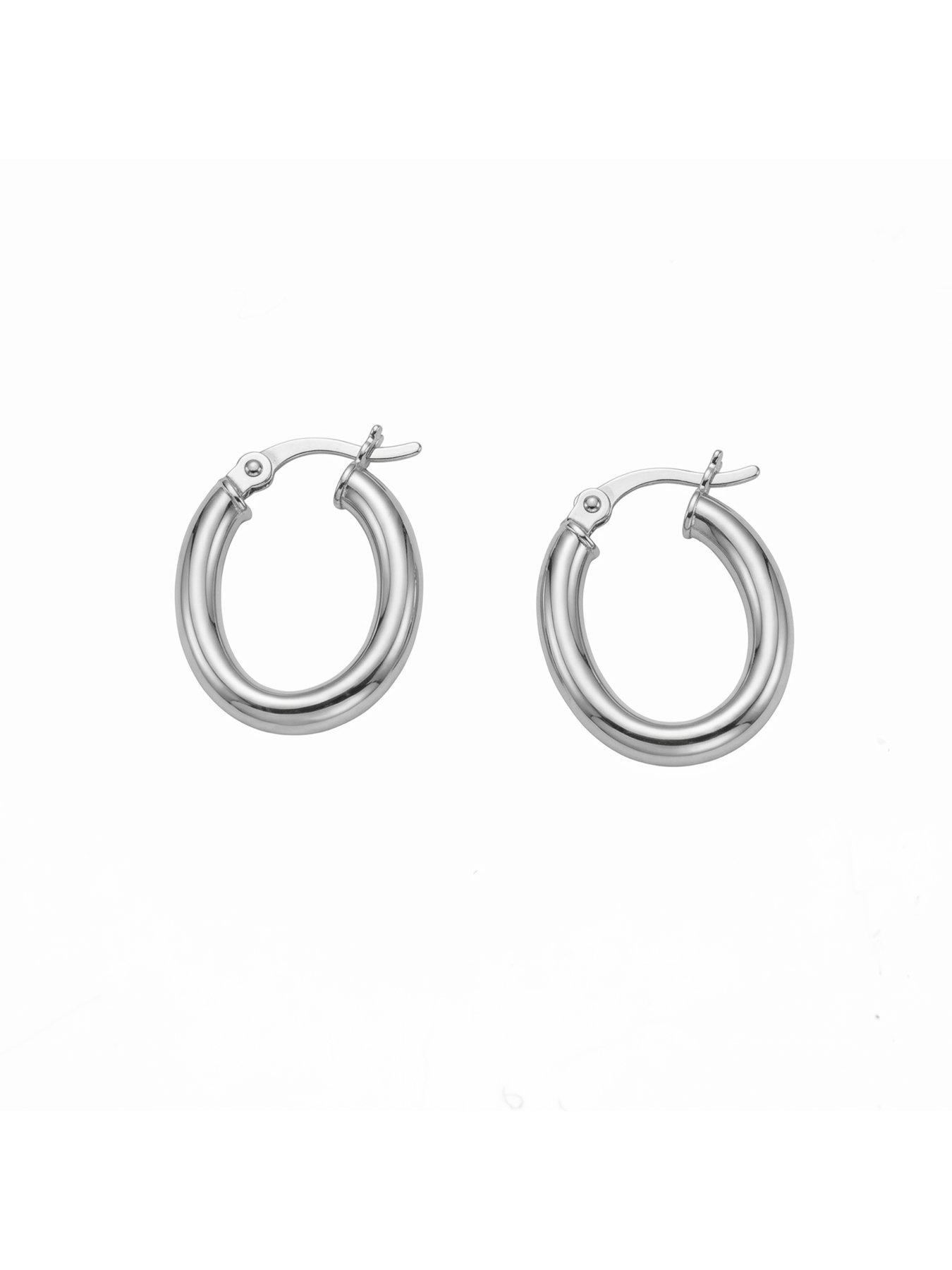 Image 2 of 5 of Seol + Gold Sterling Silver Mini Oval Hoops