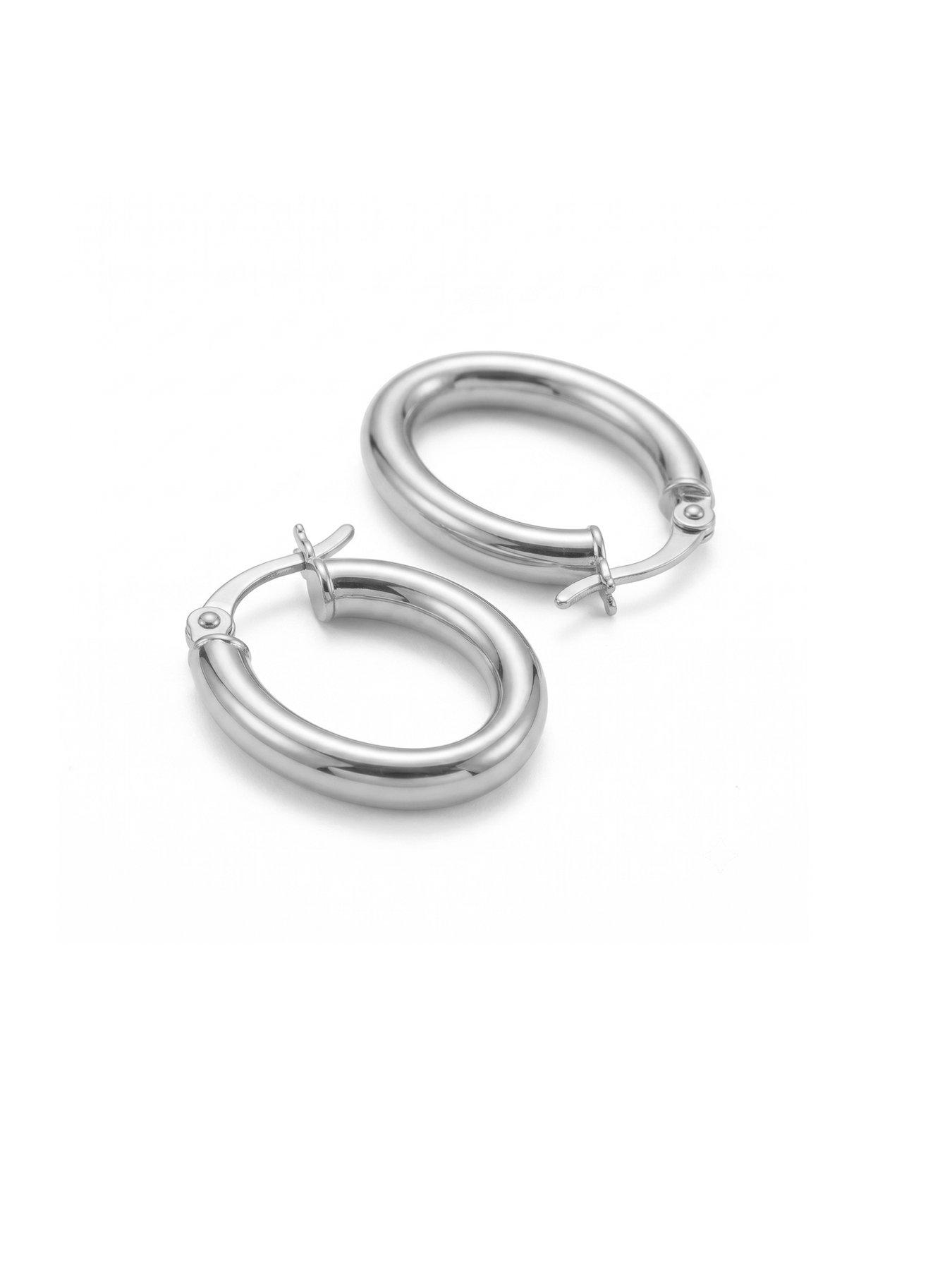 Image 3 of 5 of Seol + Gold Sterling Silver Mini Oval Hoops