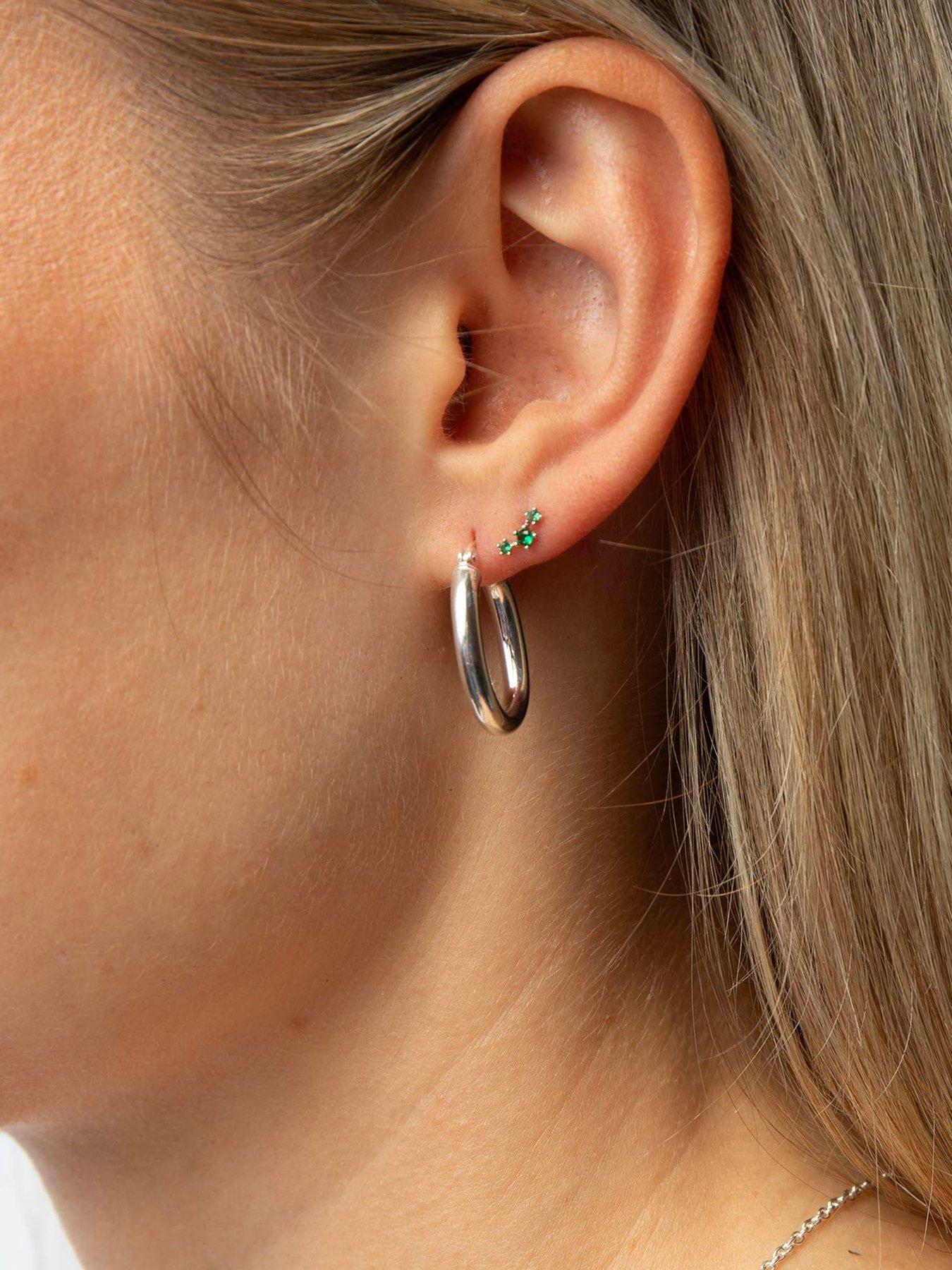 Image 4 of 5 of Seol + Gold Sterling Silver Mini Oval Hoops