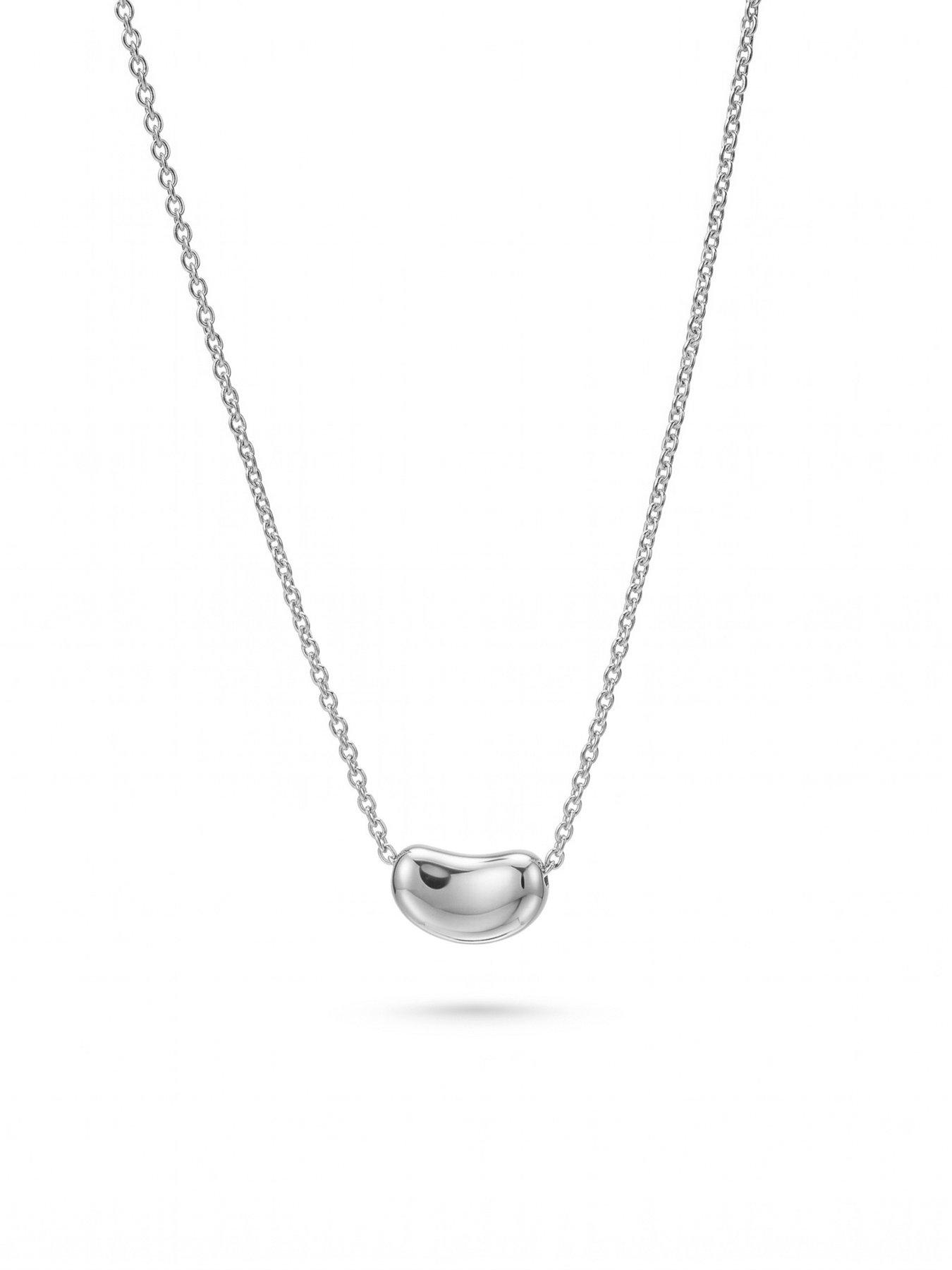 Image 2 of 4 of Seol + Gold Sterling Silver Slider Coffee Bean Necklace