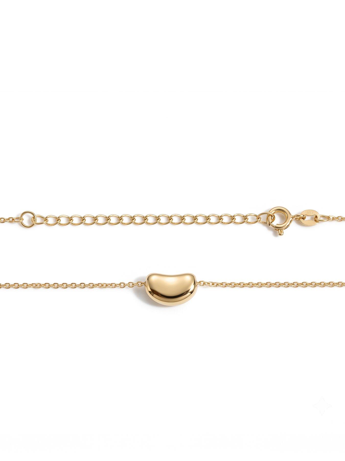 Image 3 of 4 of Seol + Gold 18ct Gold Plated Slider Coffee Bean Necklace