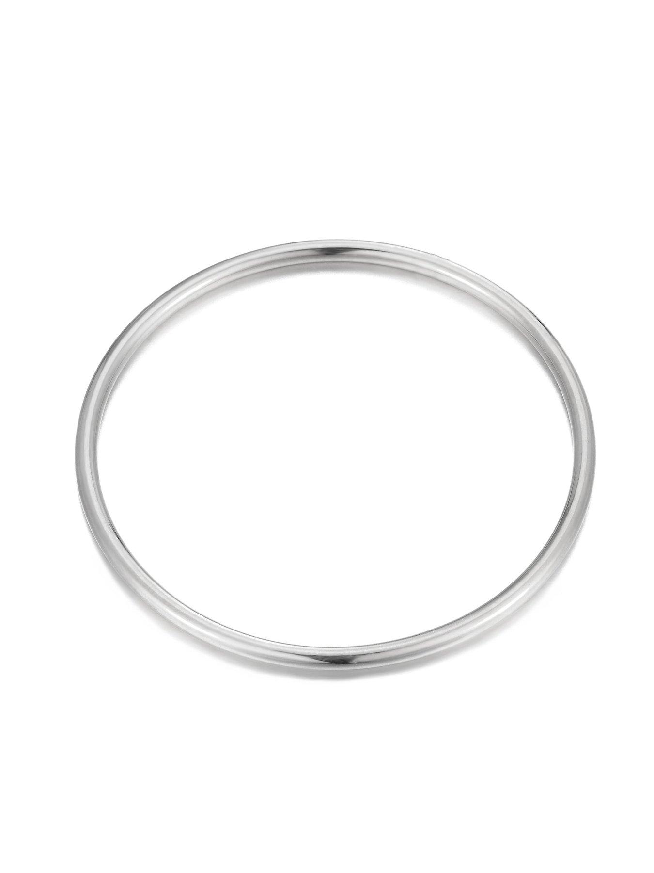 Image 2 of 4 of Seol + Gold Sterling Silver Solid Rounded Bangle