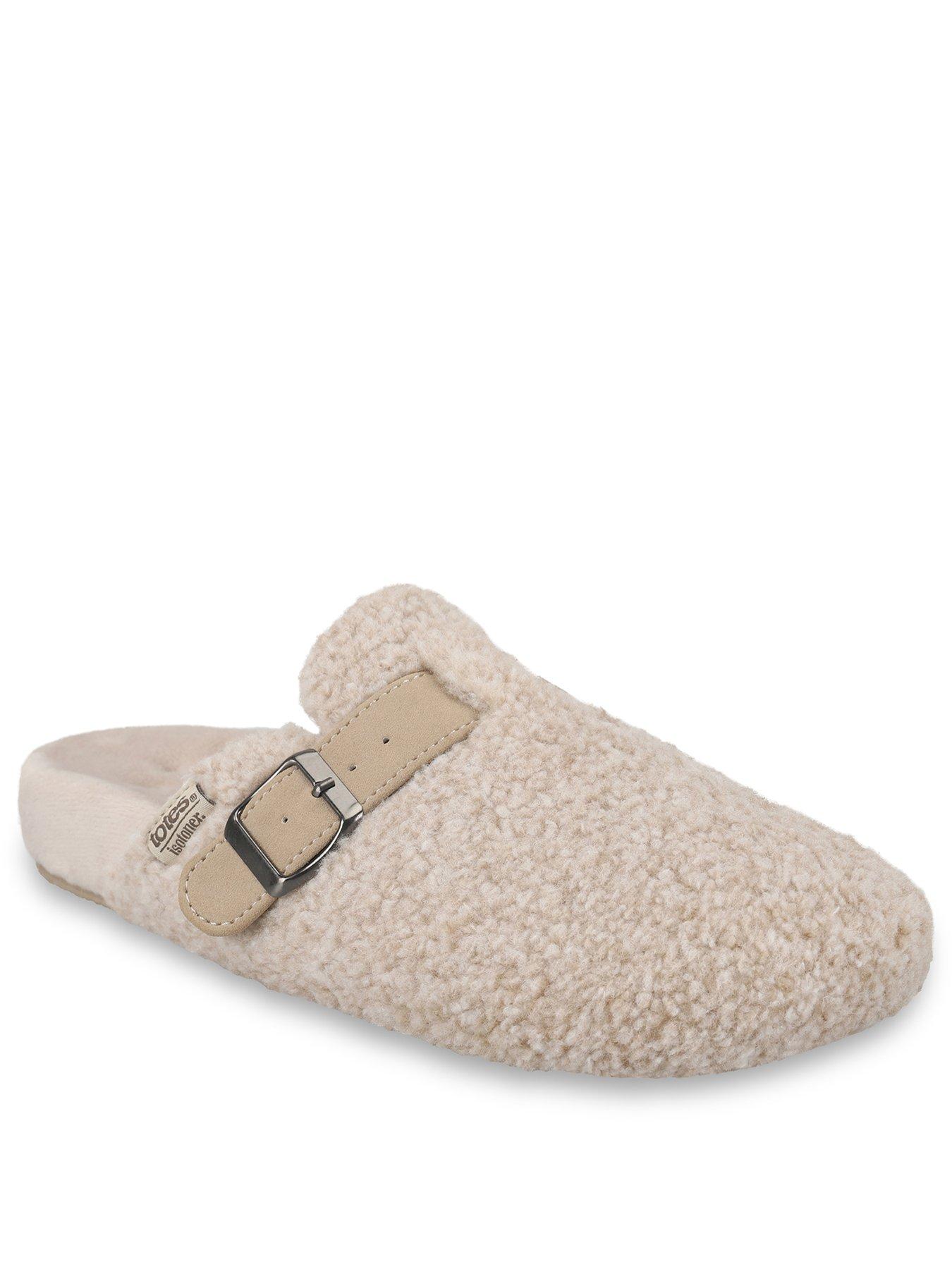 Image 2 of 5 of Totes Isotoner Totes Isotoner Womens Borg Clog Slippers - Oat