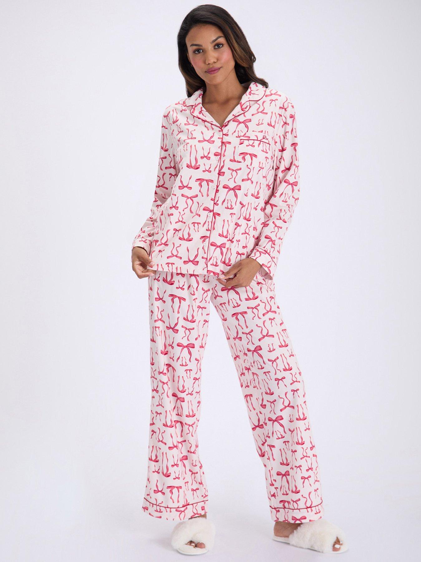 Image 1 of 6 of Boux Avenue Boux Avenue Flutter Bows Pj In A Bag - Ivory Mix