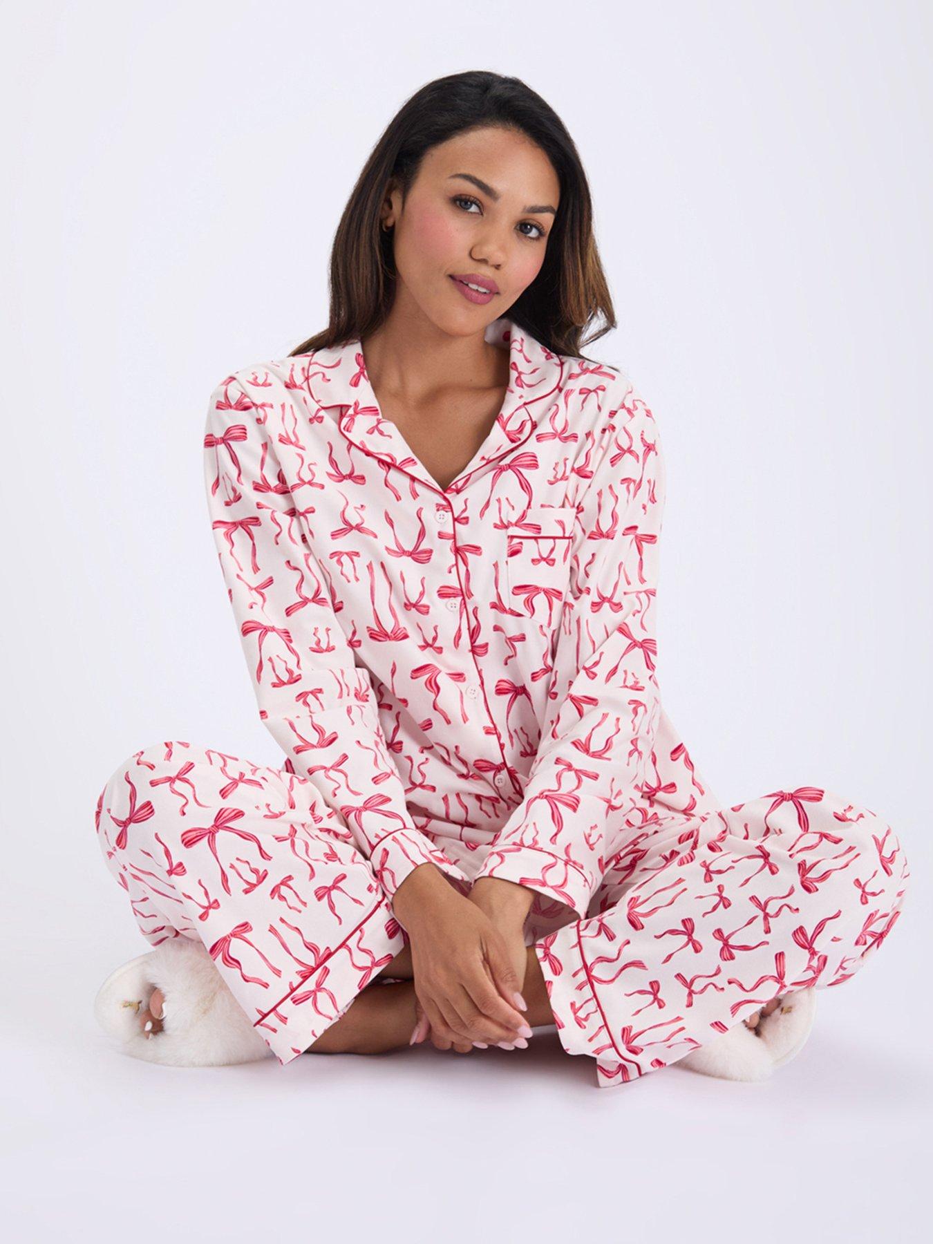 Image 3 of 6 of Boux Avenue Boux Avenue Flutter Bows Pj In A Bag - Ivory Mix