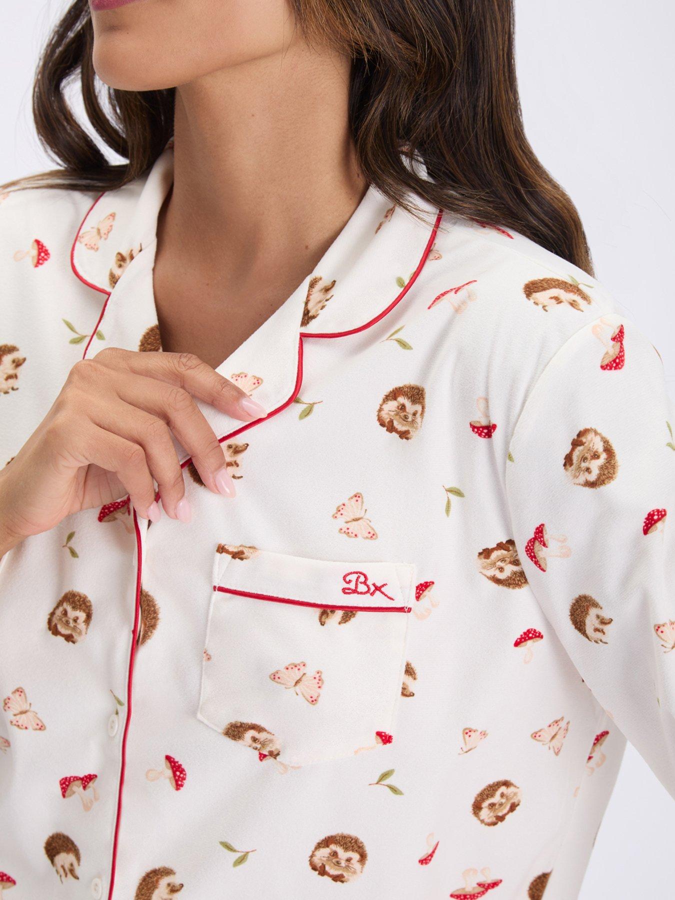 Image 6 of 7 of Boux Avenue Boux Avenue Hedgehog Garden Pj In A Bag - Cream