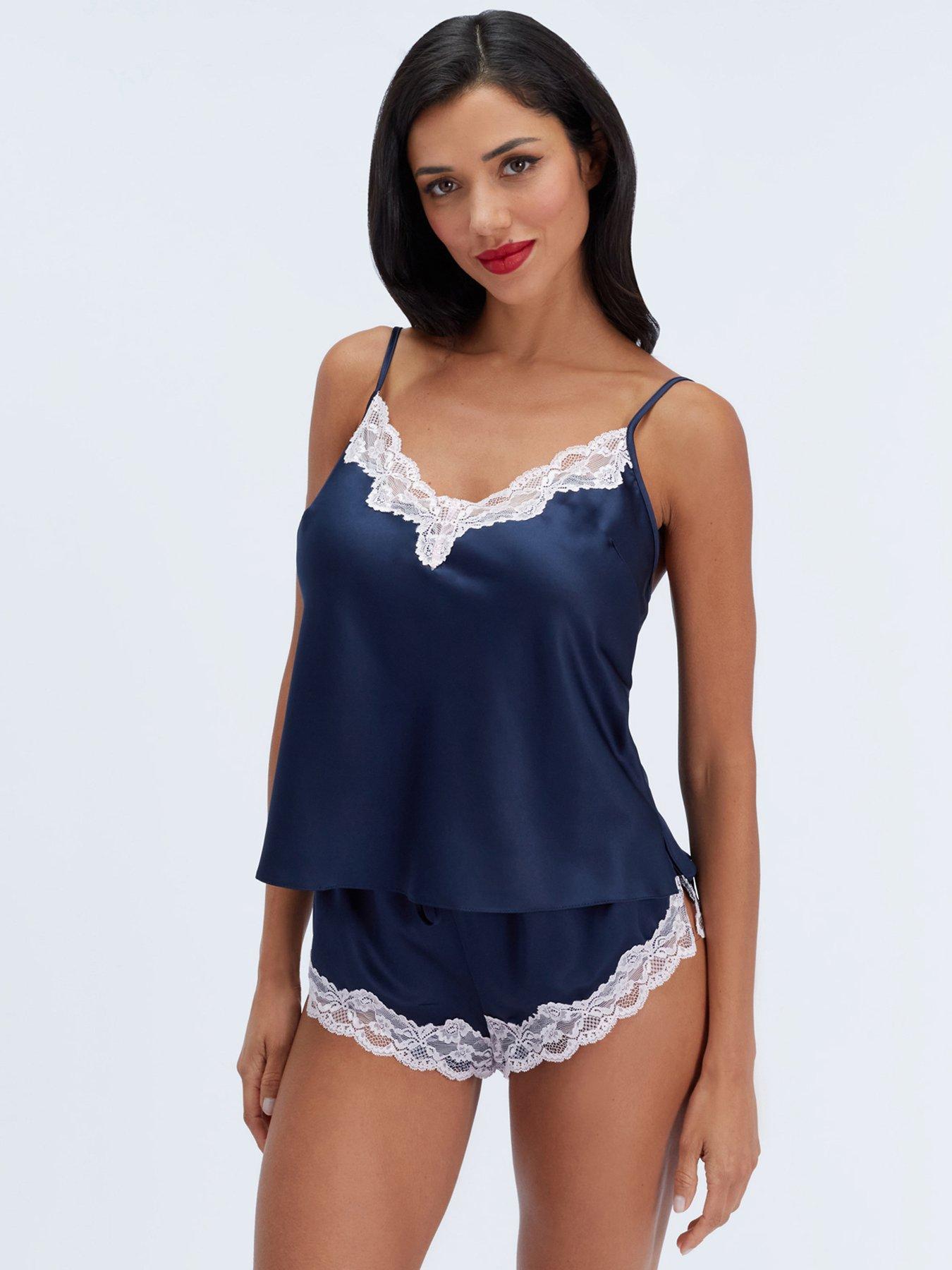 Boux Avenue Boux Avenue Amelia Satin Cami Set - Dark Navy