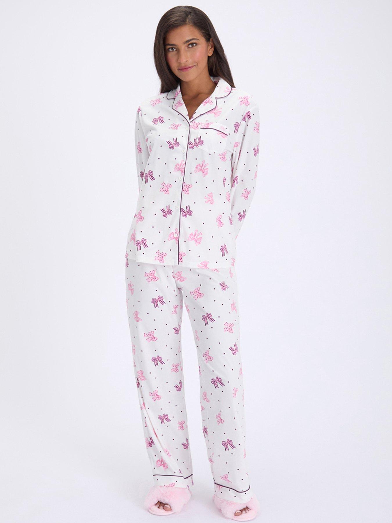 Image 1 of 7 of Boux Avenue Multi Bow Pjs In A Bag - Ivory Mix
