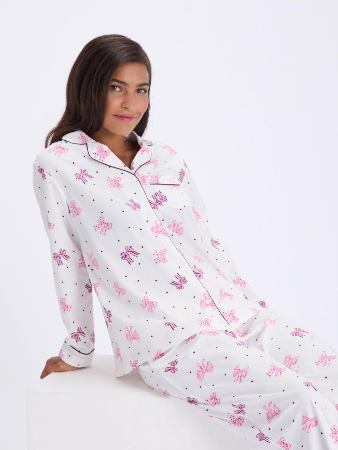 Image 3 of 7 of Boux Avenue Multi Bow Pjs In A Bag - Ivory Mix
