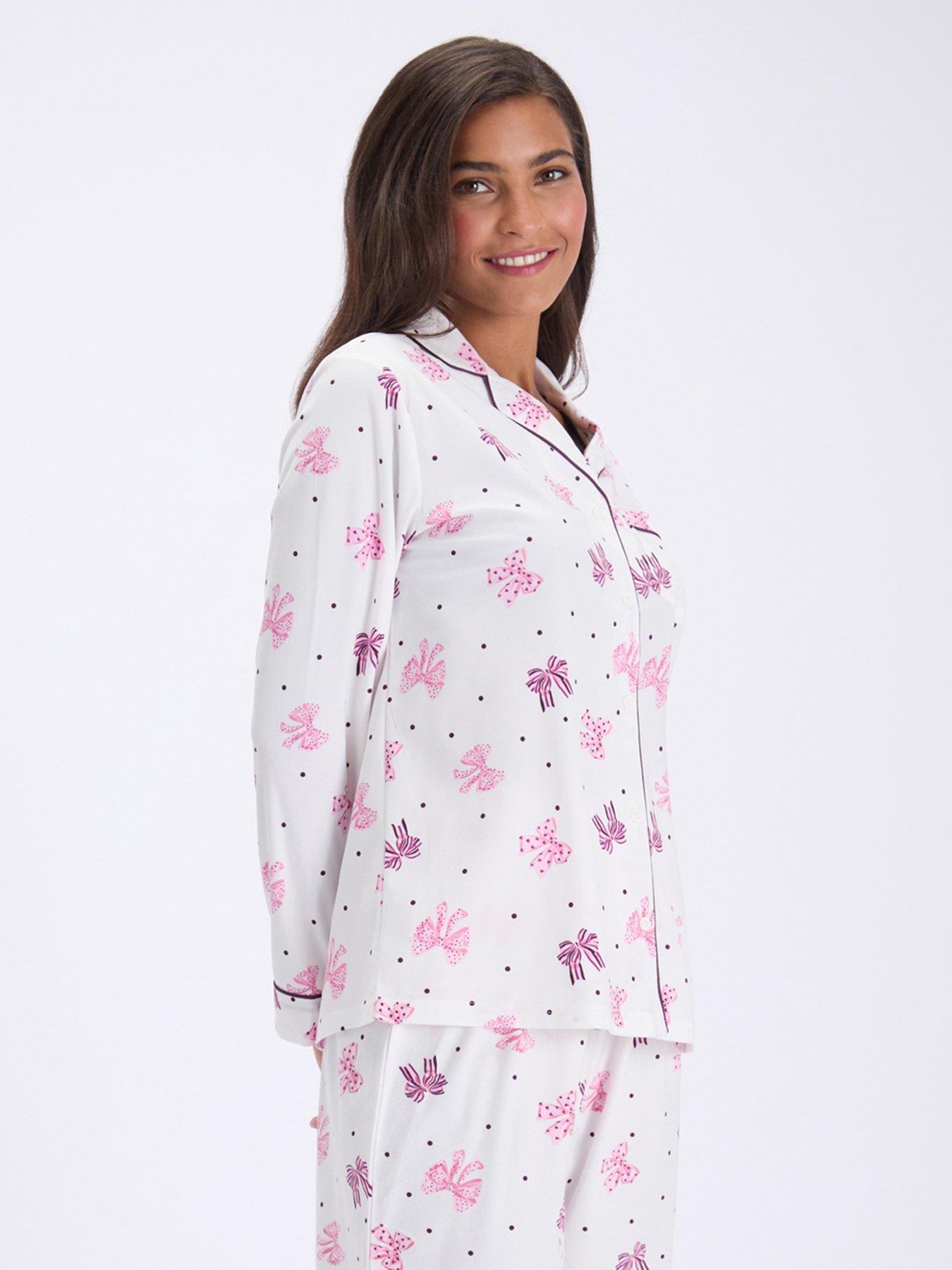 Image 4 of 7 of Boux Avenue Multi Bow Pjs In A Bag - Ivory Mix