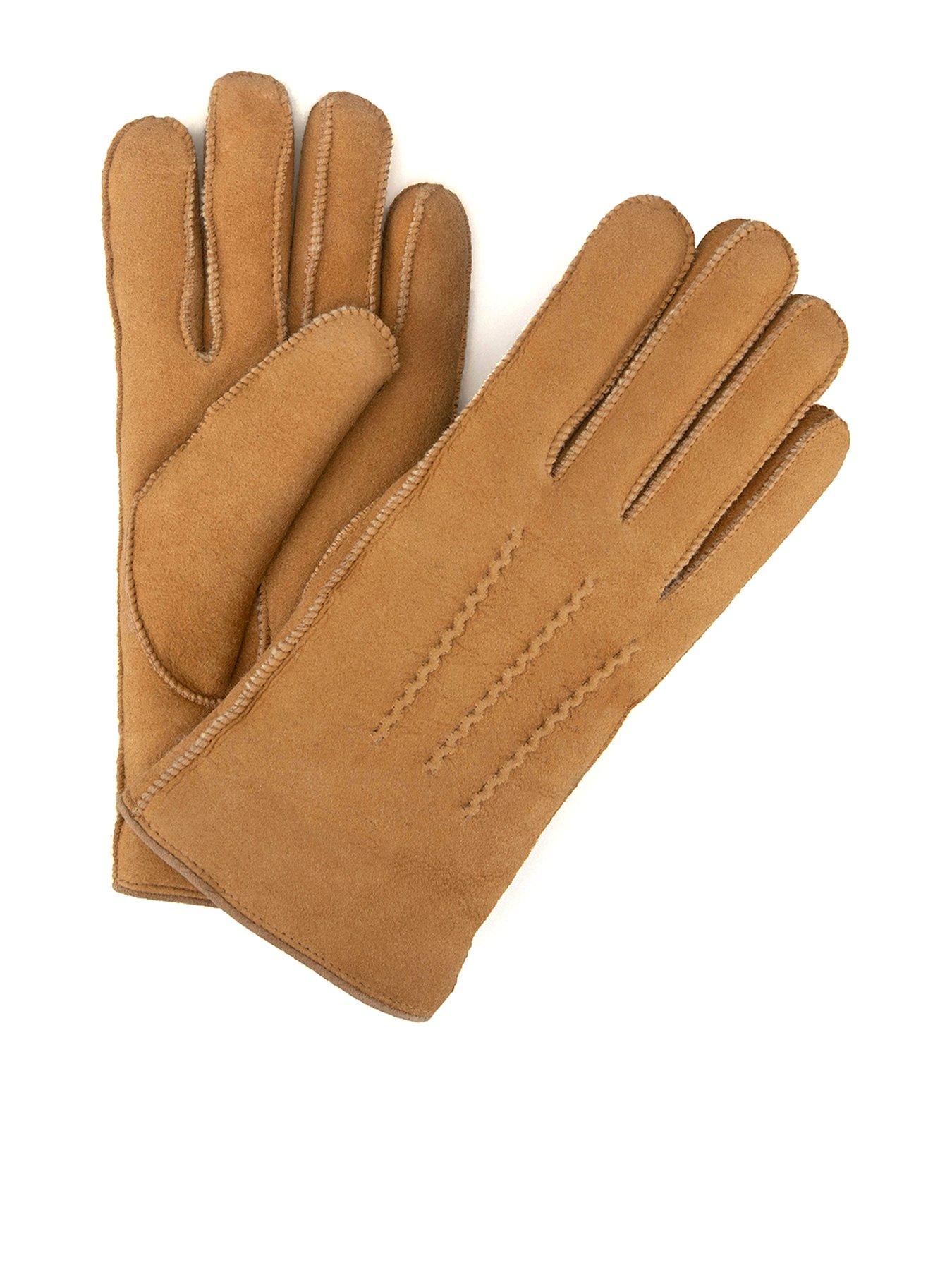 Image 1 of 5 of Just Sheepskin Womens Iris Sheepskin Gloves - Chesnut
