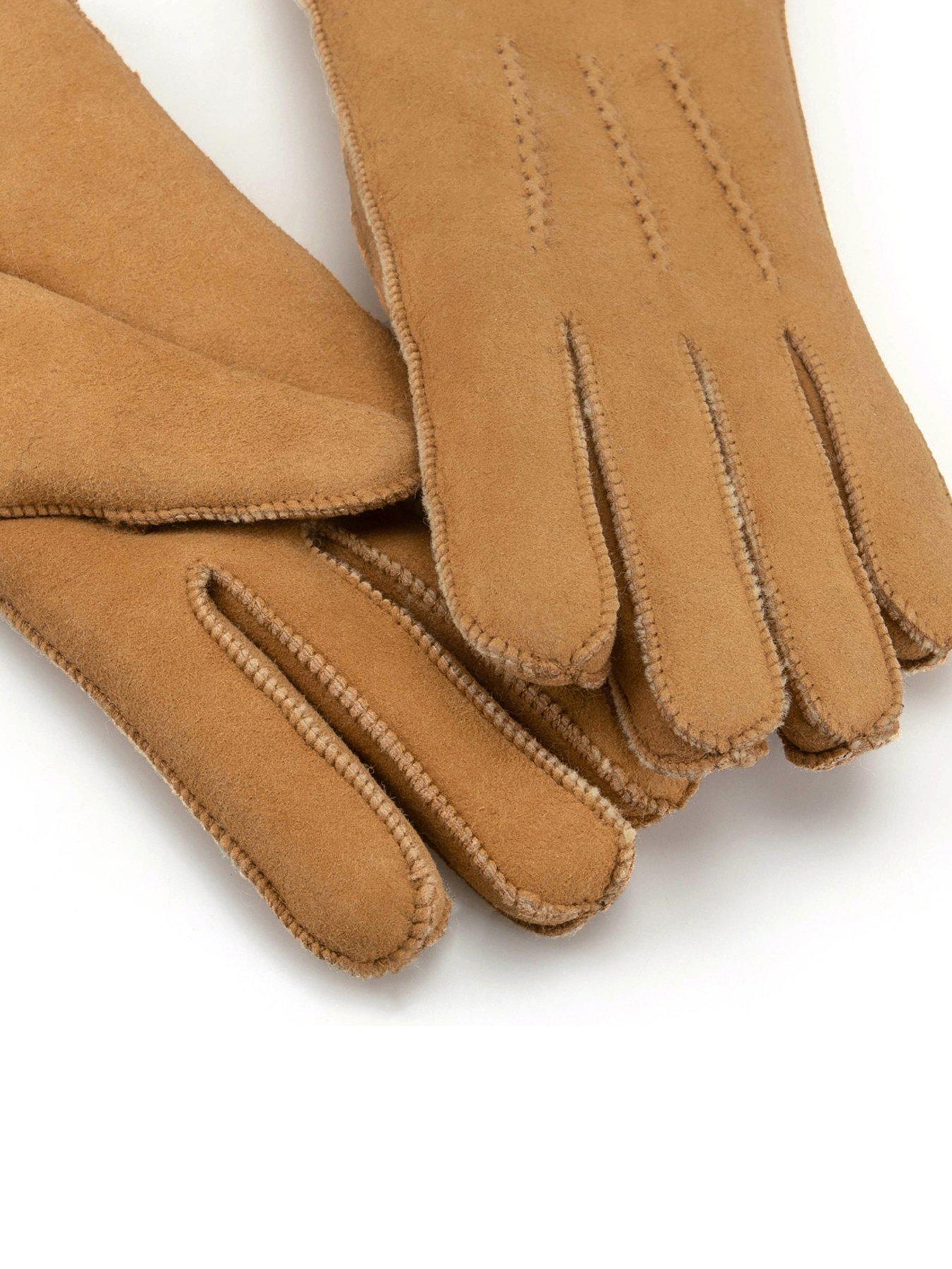 Image 2 of 5 of Just Sheepskin Womens Iris Sheepskin Gloves - Chesnut