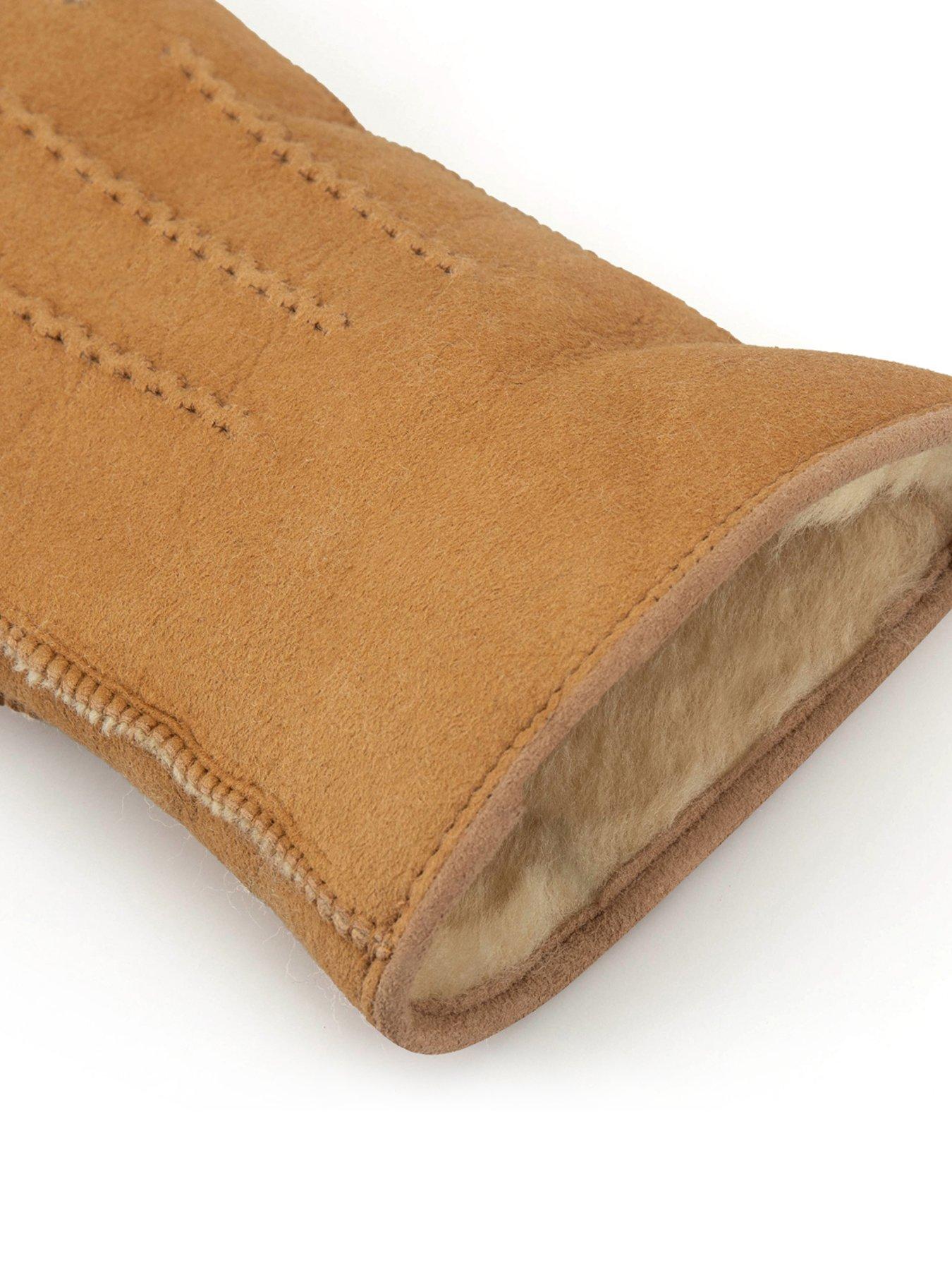 Image 3 of 5 of Just Sheepskin Womens Iris Sheepskin Gloves - Chesnut