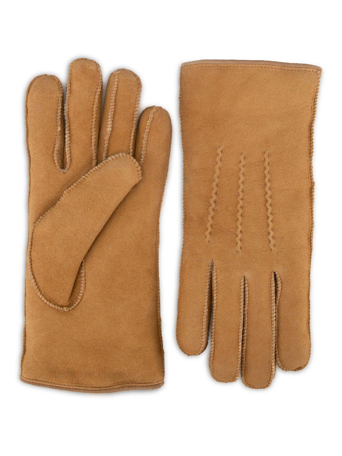 Image 4 of 5 of Just Sheepskin Womens Iris Sheepskin Gloves - Chesnut