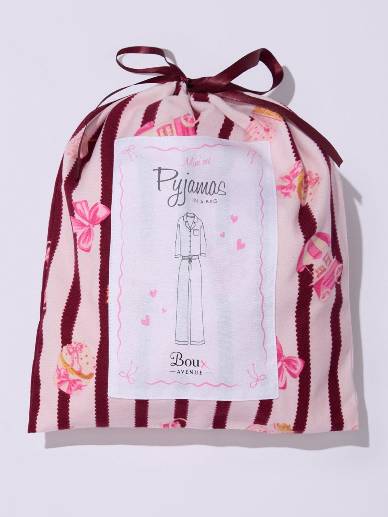 Image 7 of 7 of Boux Avenue Boux Avenue Kids-popcorn Club Pj In A Bag - Burgundy