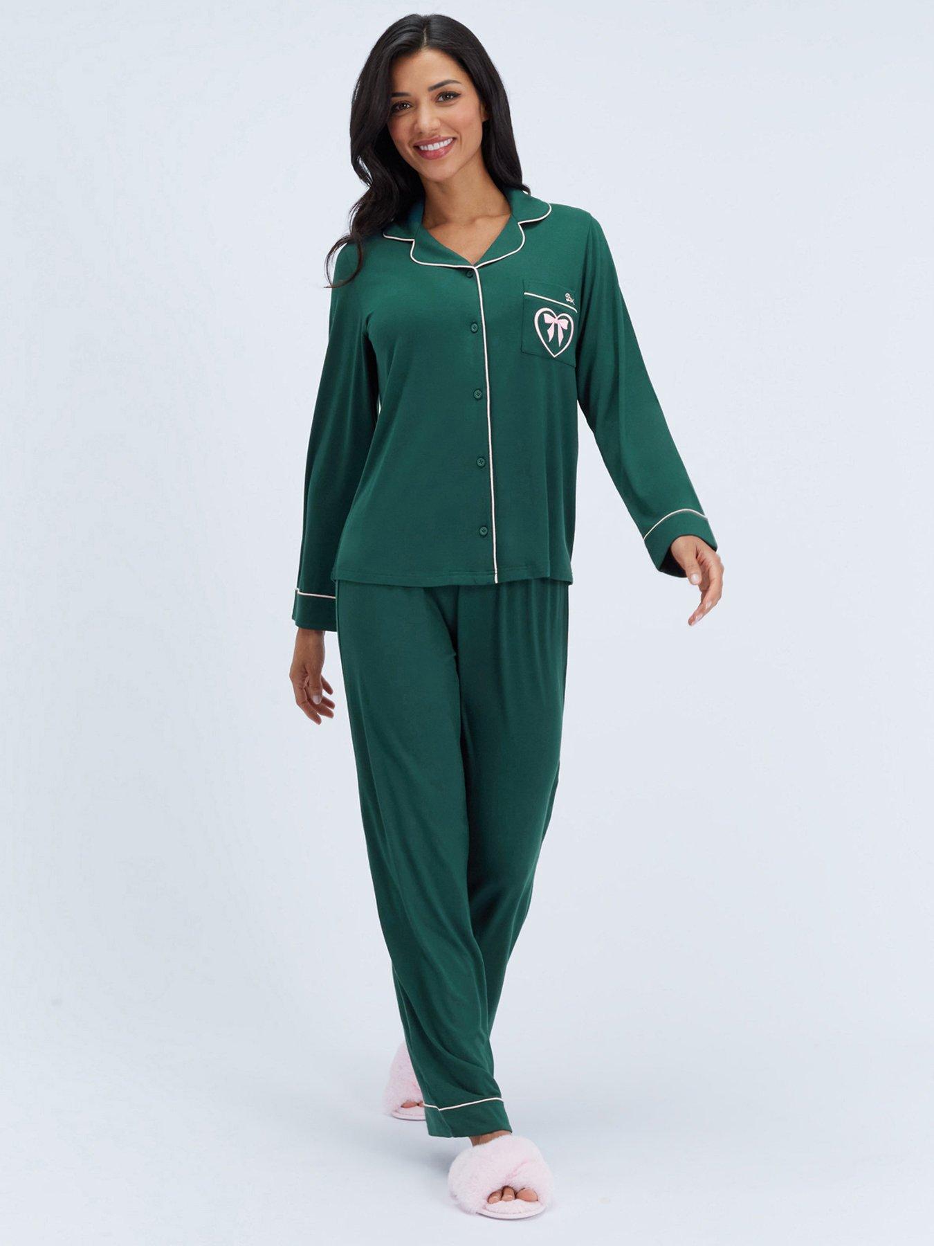 Boux Avenue Boux Avenue Modal Piped Pyjama Set - Deep Green