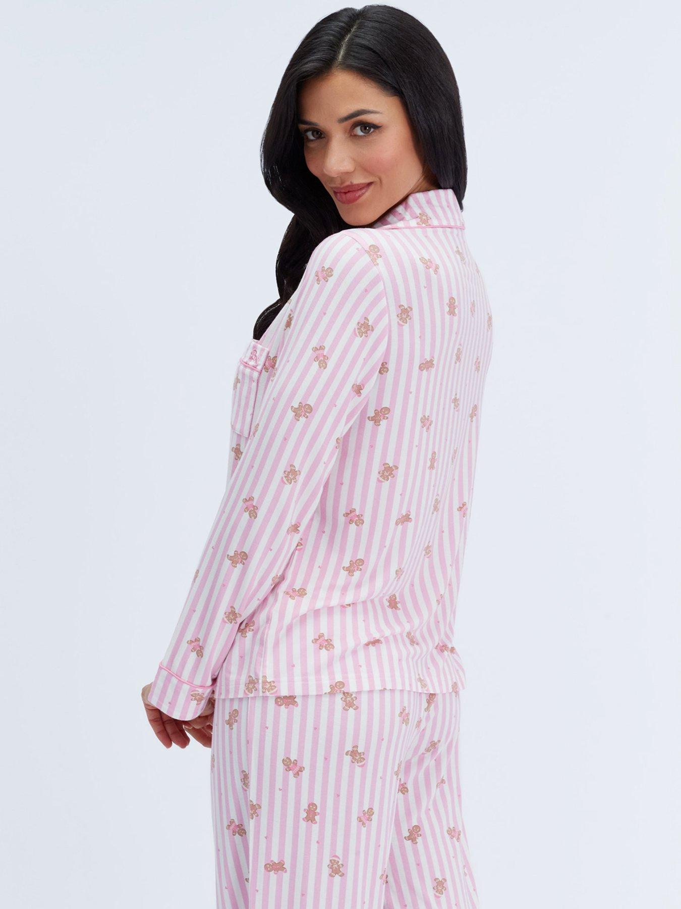 Image 2 of 7 of Boux Avenue Boux Avenue Modal Piped Pyjama Set - Red