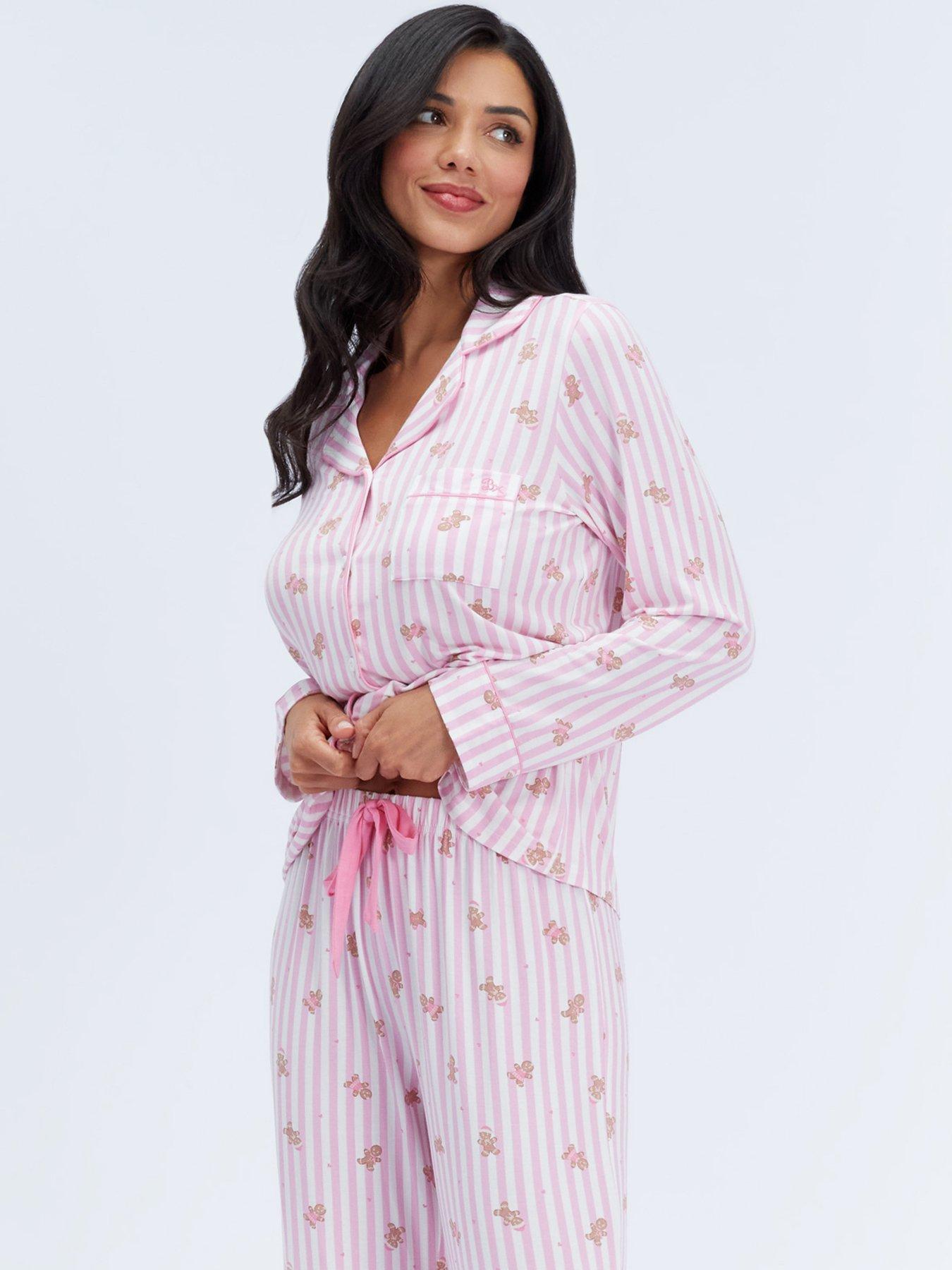 Image 3 of 7 of Boux Avenue Boux Avenue Modal Piped Pyjama Set - Red