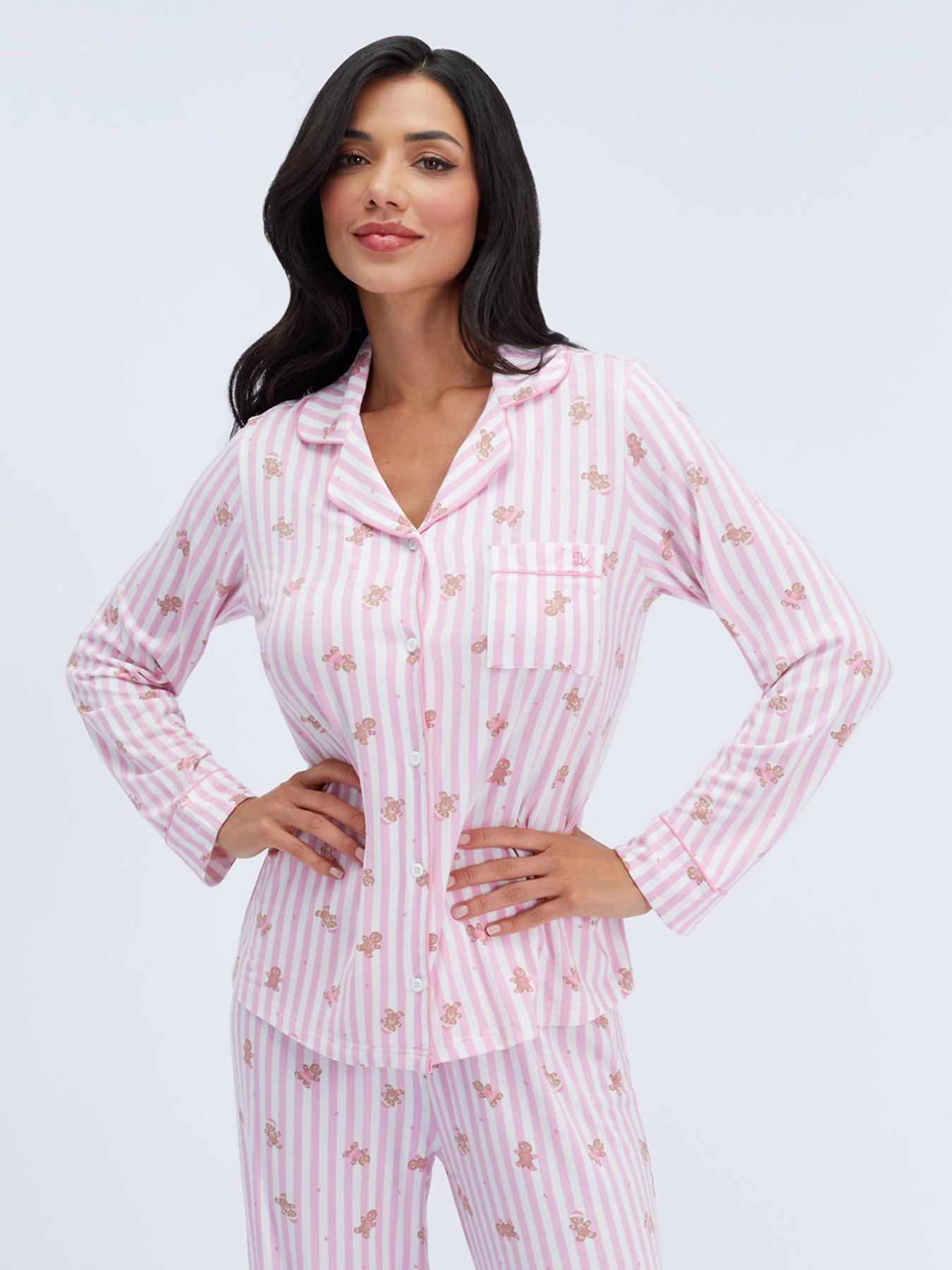 Image 4 of 7 of Boux Avenue Boux Avenue Modal Piped Pyjama Set - Red