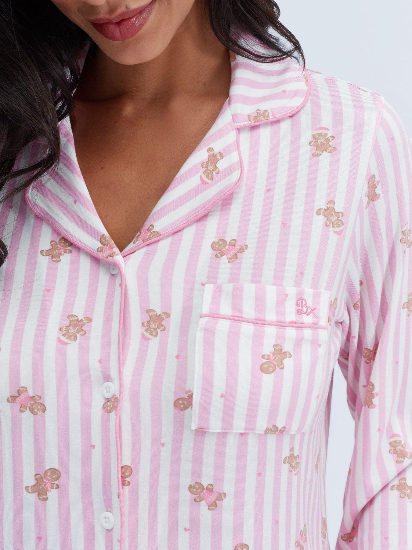 Image 5 of 7 of Boux Avenue Boux Avenue Modal Piped Pyjama Set - Red