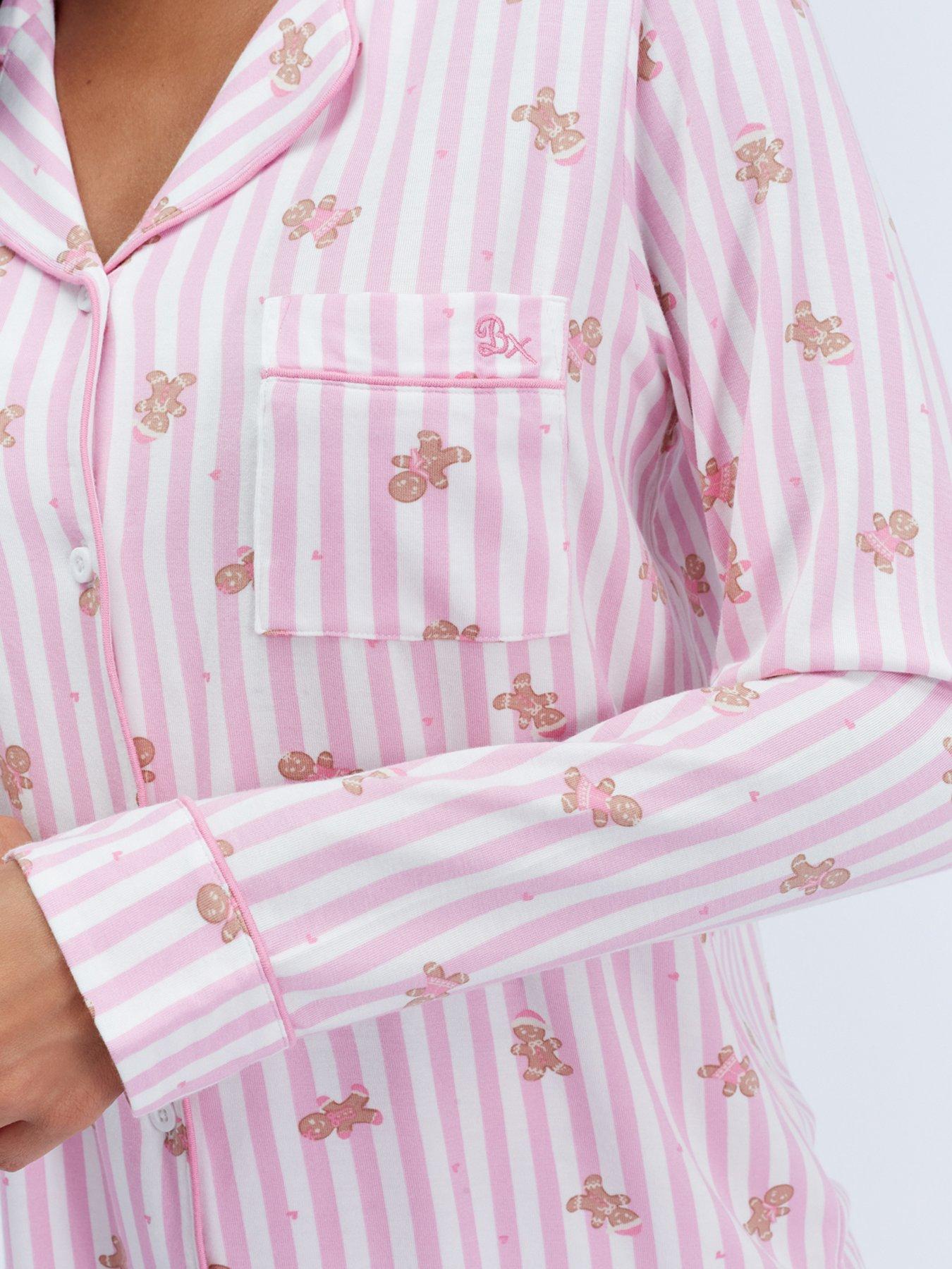 Image 6 of 7 of Boux Avenue Boux Avenue Modal Piped Pyjama Set - Red