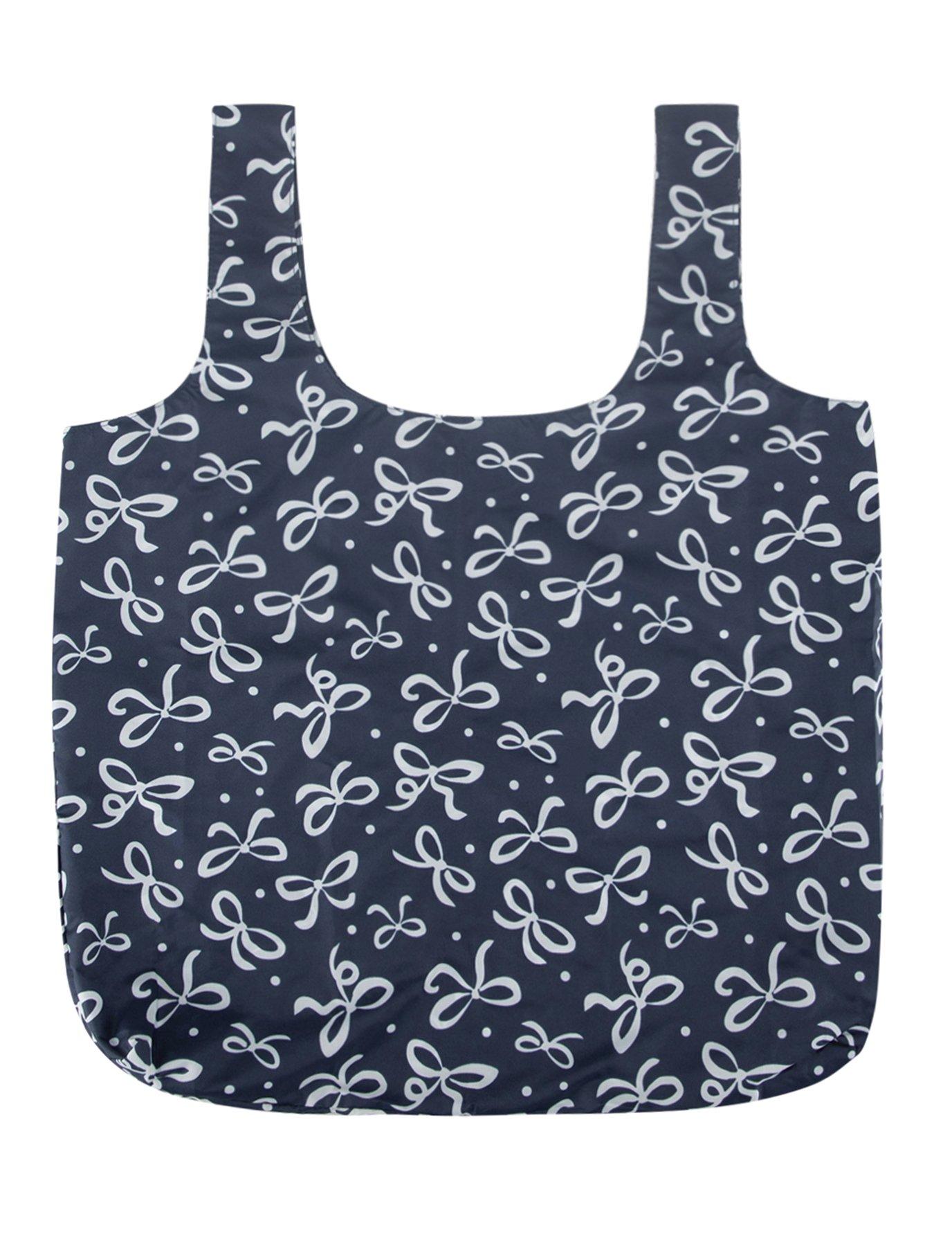 Image 3 of 4 of TOTES Womens Umbrella &amp; Shopper Bag Gift Set - Dog/navy Bow