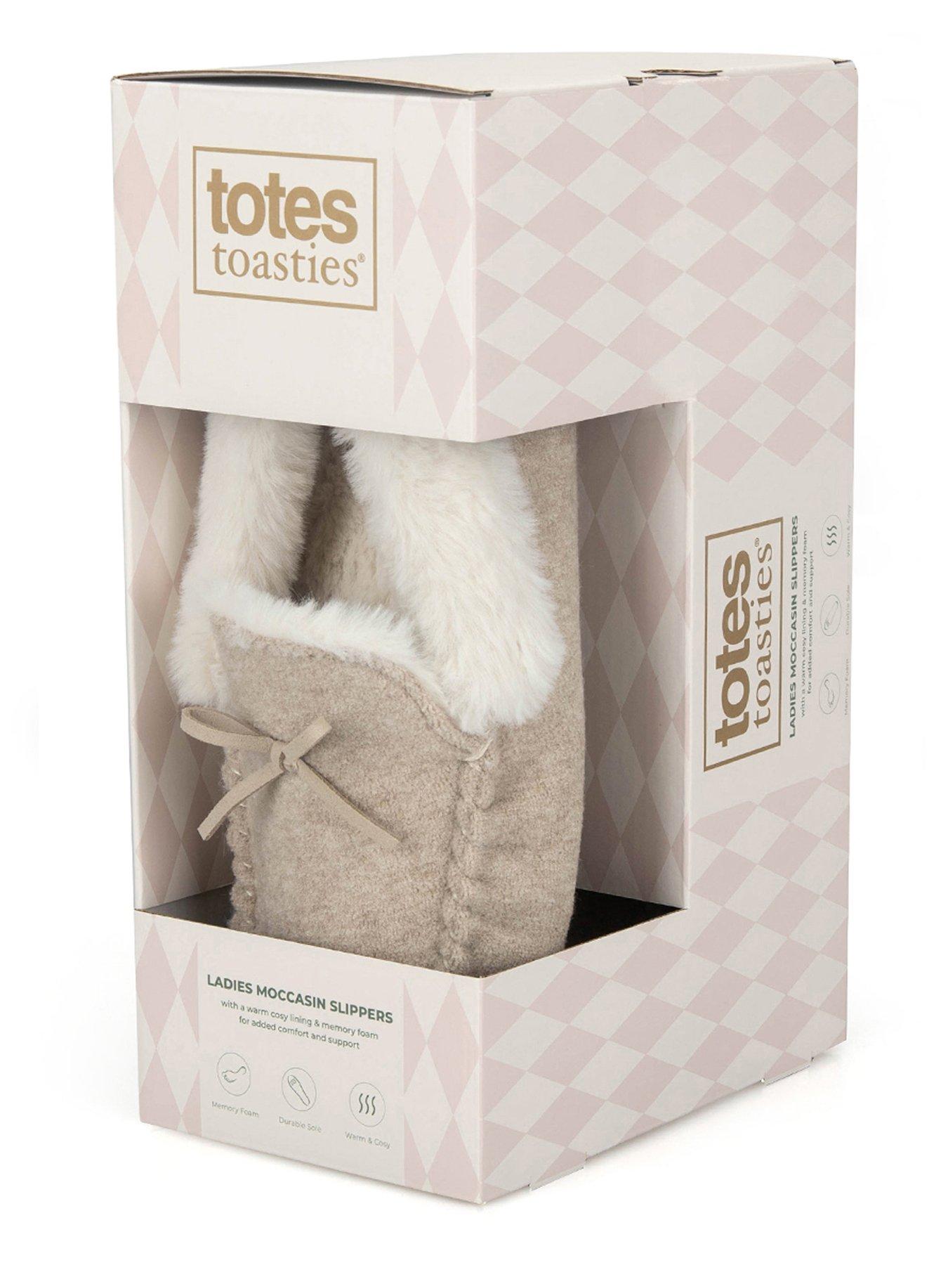 Image 5 of 5 of TOTES Totes Velour Moccasin Slippers - Taupe