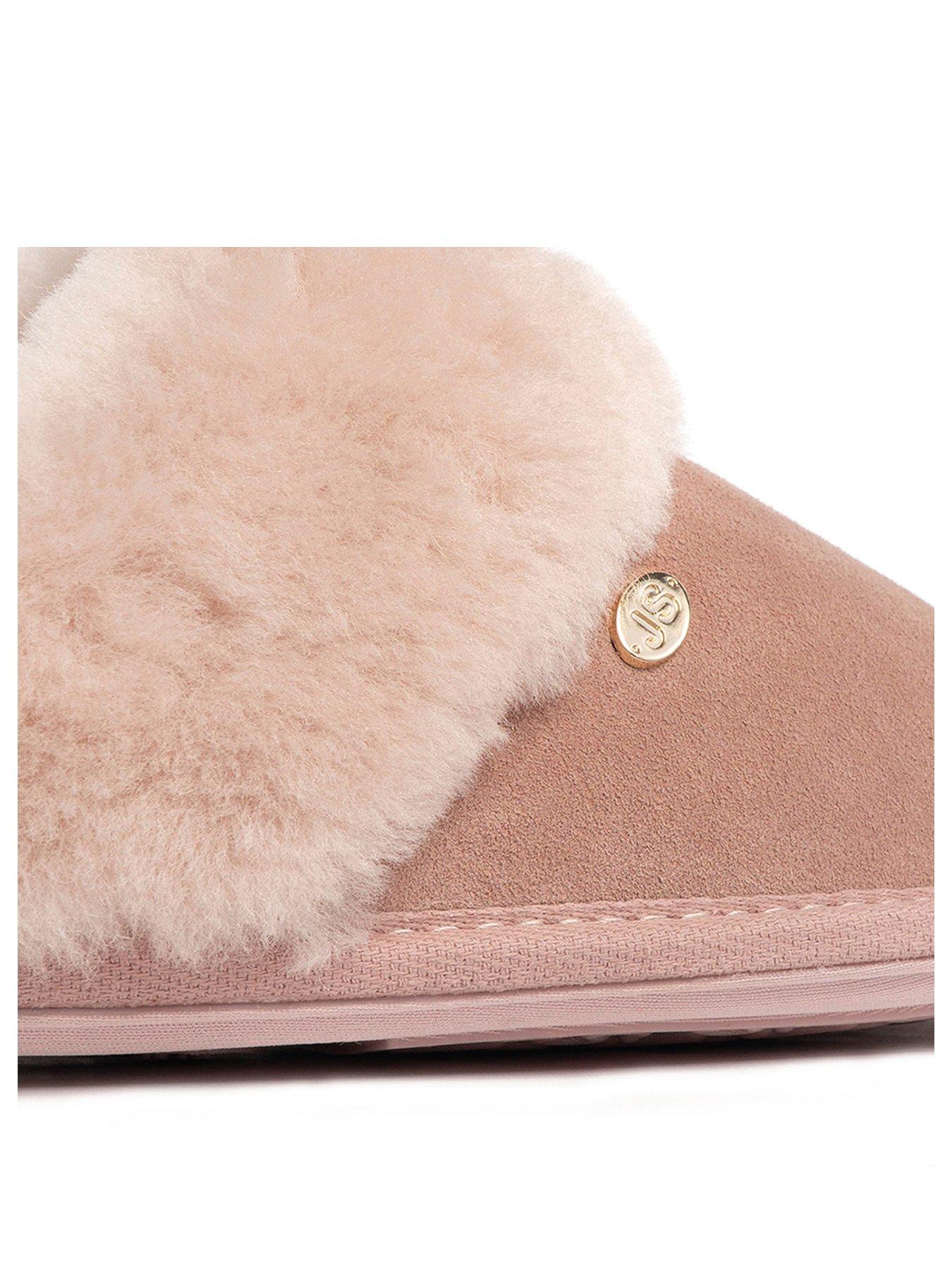 Image 3 of 5 of Just Sheepskin Womens Duchess Sheepskin Lined Mule Slip-On Slippers - Pink